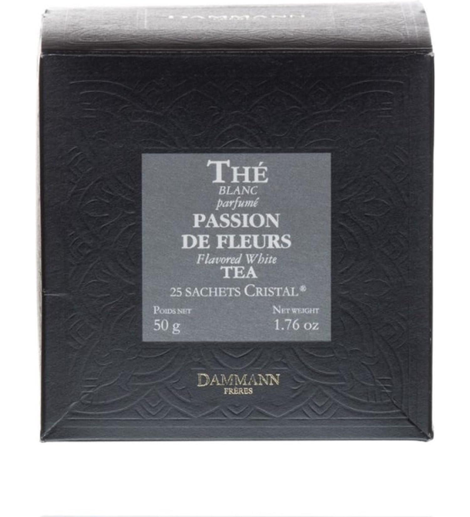 Passion de Fleurs White Tea - Flavored White Tea Dammann Fr res (25 Crystal Sachets 50 g) - Buy Online on GoSupps.com