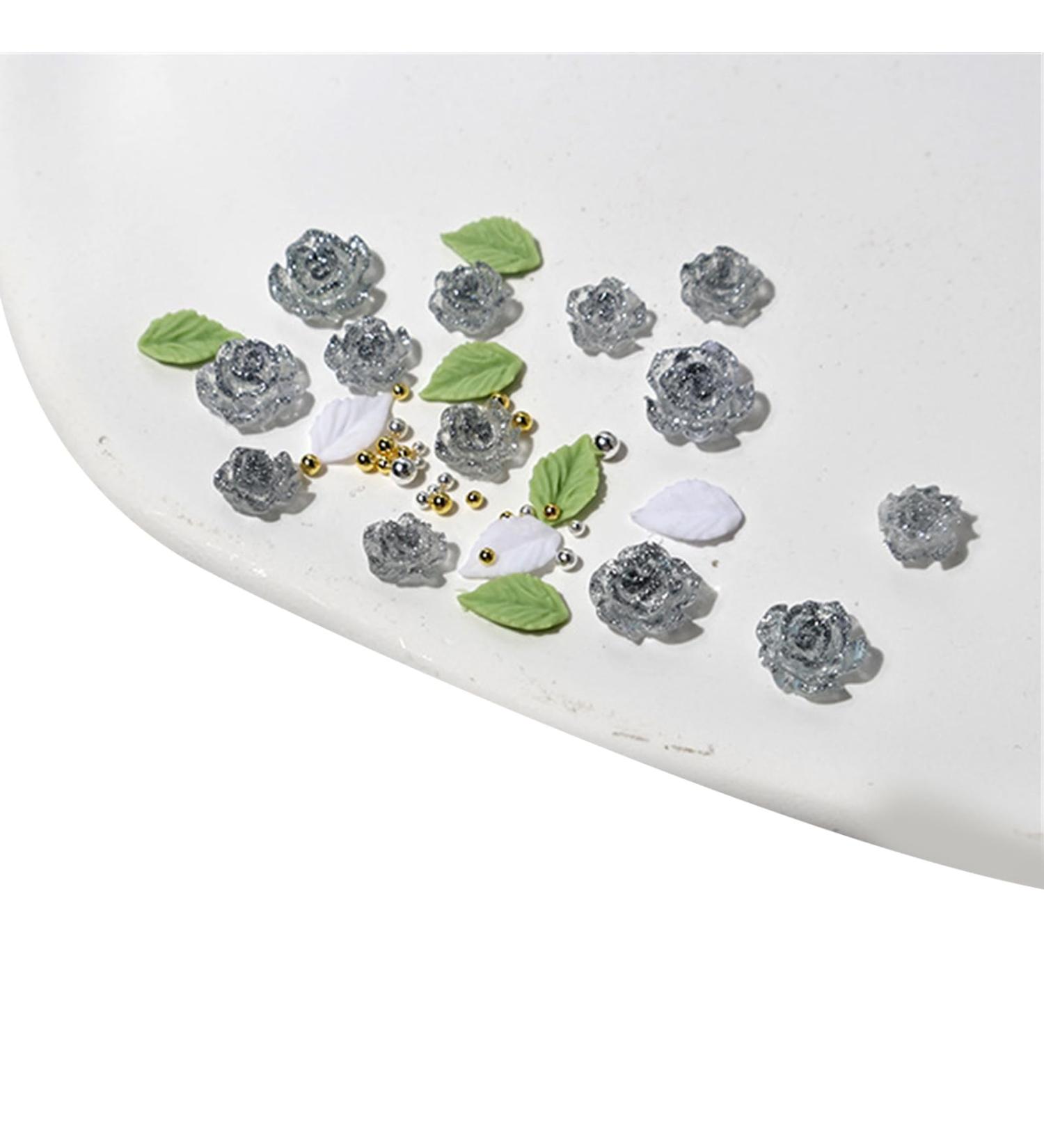 3D Flower Nail Steel Beads Leaf Nails Art Nails Art Decorations Nails Art Supplies for Acrylic Nails 3D Flower Nail Leaf Nails Art Steel Beads Nails Art Decorations Multi-Color - Buy Online on GoSupps.com