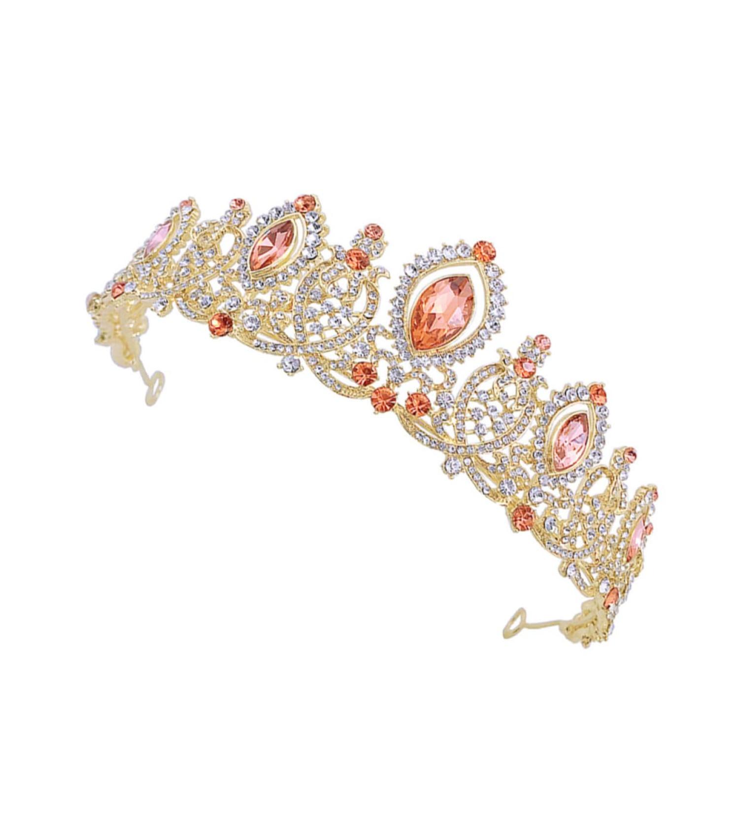 1pc Crystal Crown Alloy Tiara Hair Jewelry Fashion Hair Band Elegant Headwear Alloy Headband Rhinestone Tiara Wedding Headwear Headband for Women Hair Accessories for 16x16x6cm Assorted Color 1 - Buy Online on GoSupps.com