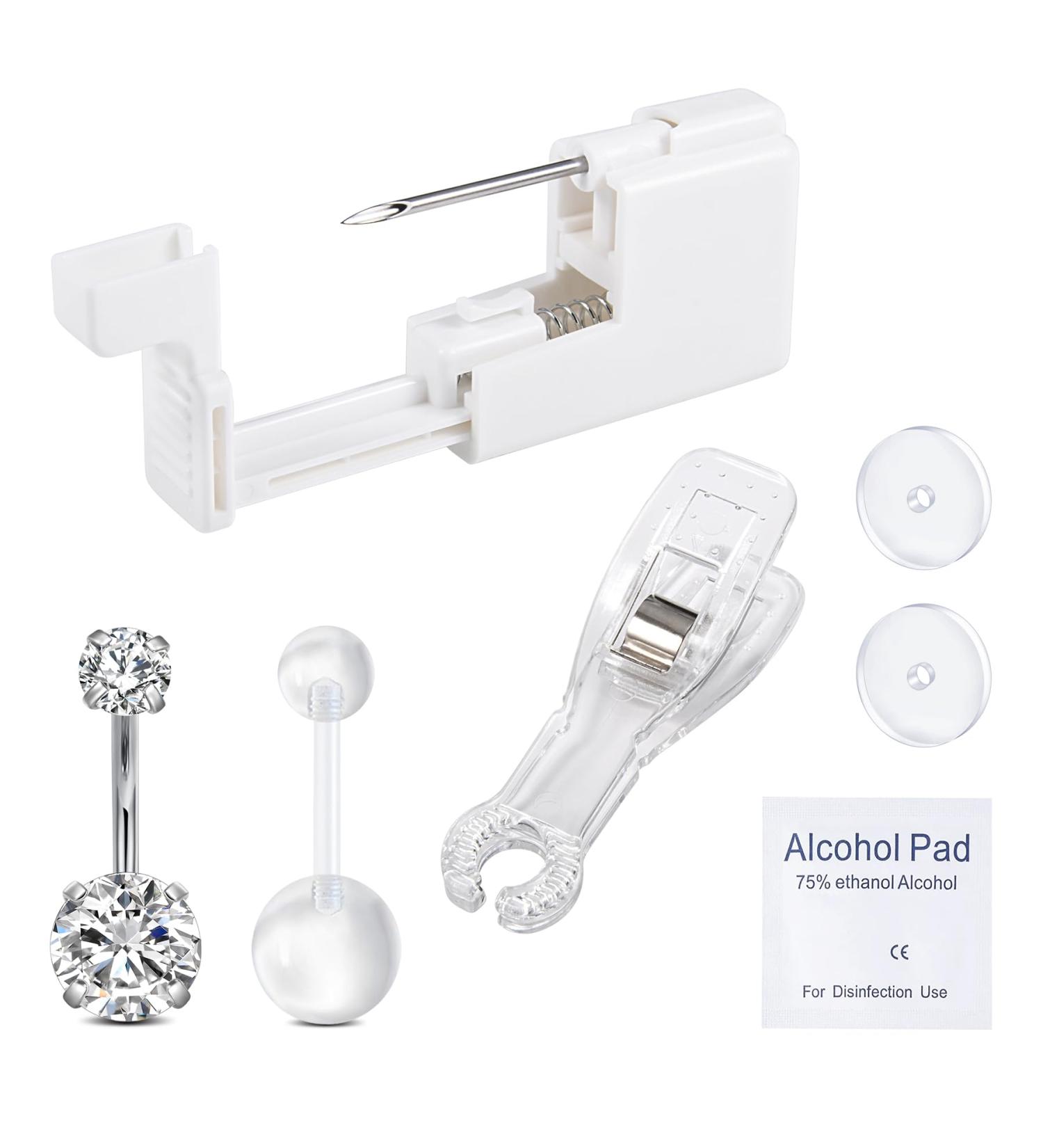 QWALIT Belly Button Piercing Kit Complete Body Piercing Kits with 3-Piece Belly Piercing Gun for All Piercings International Shipping Available - Buy Online on GoSupps.com