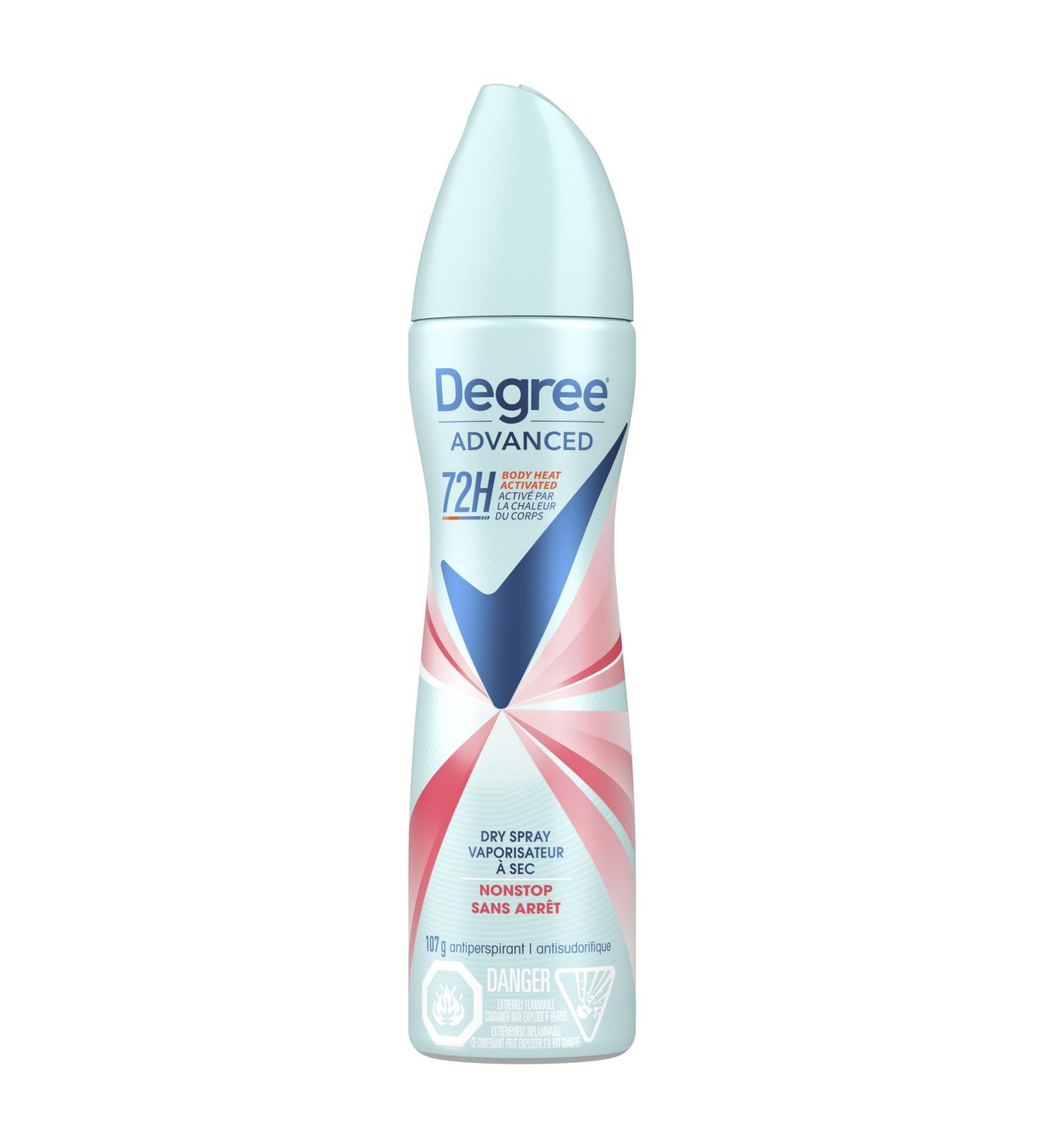 Degree Advanced Dry Spray Antiperspirant Deodorant for Women with 72H Sweat & Odour Protection Nonstop with MotionSense Technology 107g - Buy Online on GoSupps.com