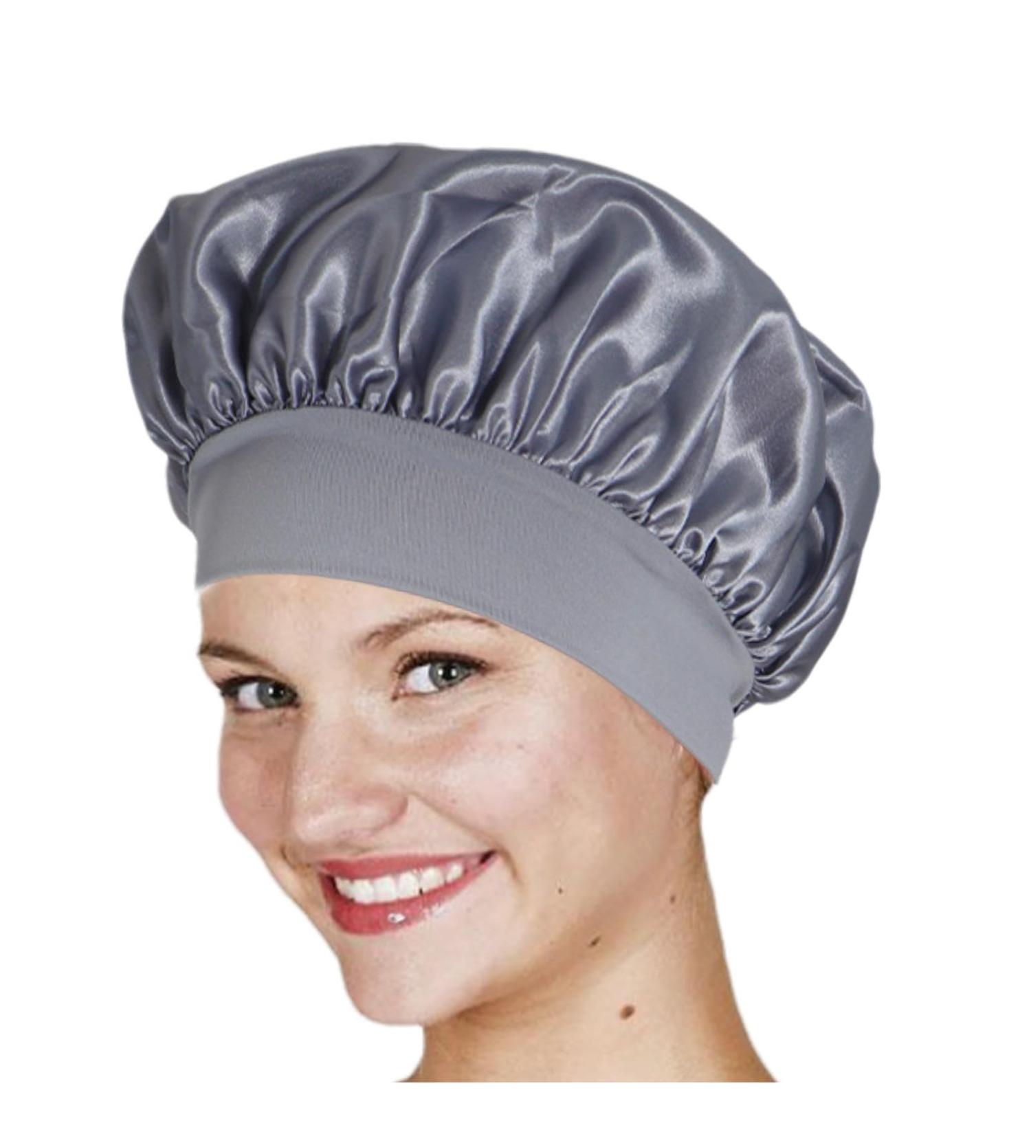 Sleeping Hair Towel Satin Hair Towel for Sleeping Hair Poping Towel Satin Hair Towel for Women Quick Drying Hair Turban Wrap Protective Anti-Frizz Satin Towel for Women Silver - Buy Online on GoSupps.com