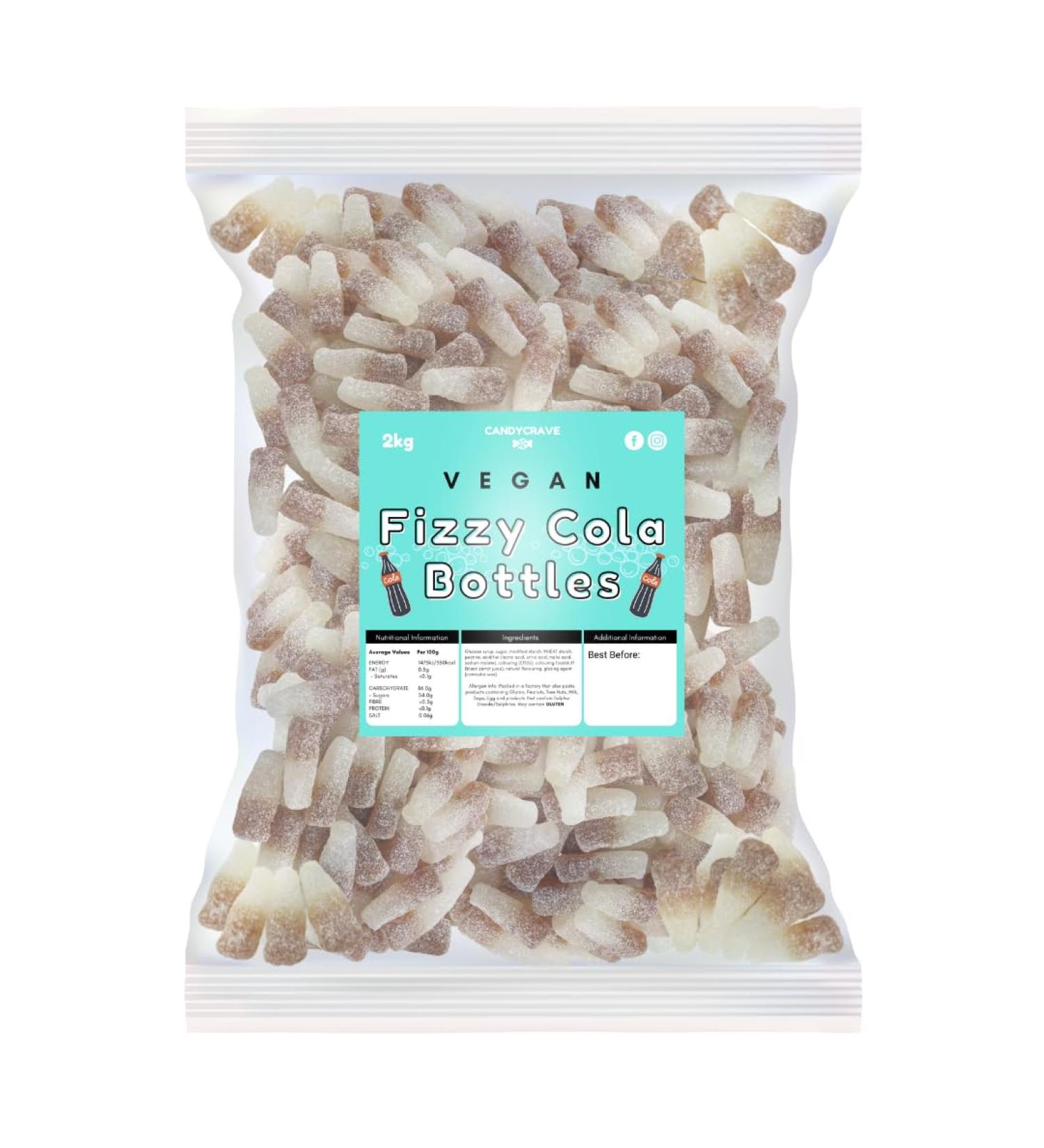 Candycrave - Vegan Fizzy Cola Bottles 2Kg Bulk Bag - Buy Online on GoSupps.com