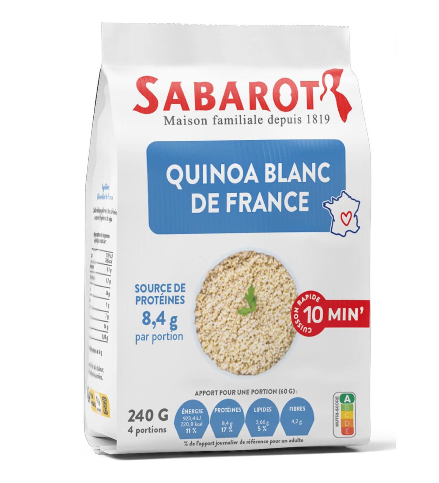 Sabarot White Quinoa from France - 240g Paper Bag - Sabarot