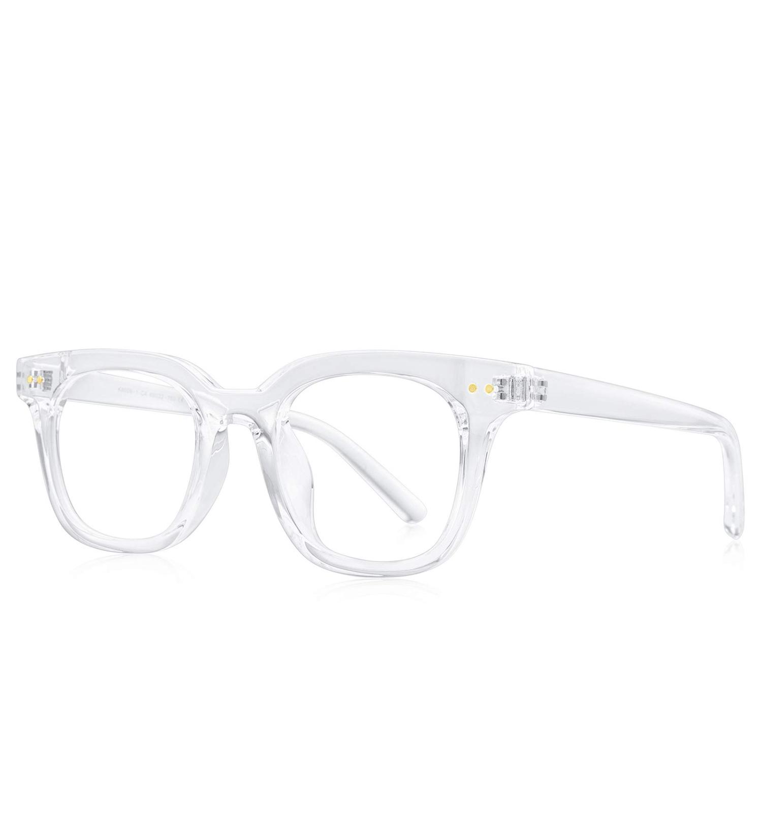 Computer Blue Light Blocking Glasses - Square Anti-Eyestrain Eyeglasses for Men & Women - 49mm Gaming & Reading Glasses - Buy Online on GoSupps.com