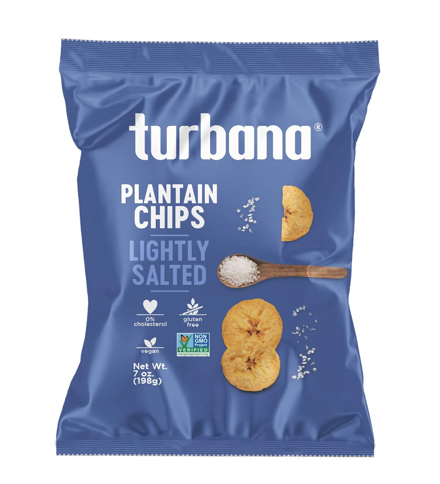 Turbana Plantain Chips Lightly Salted - 5 x 7oz Bags | Crunchy and Delicious - Buy Online on GoSupps.com
