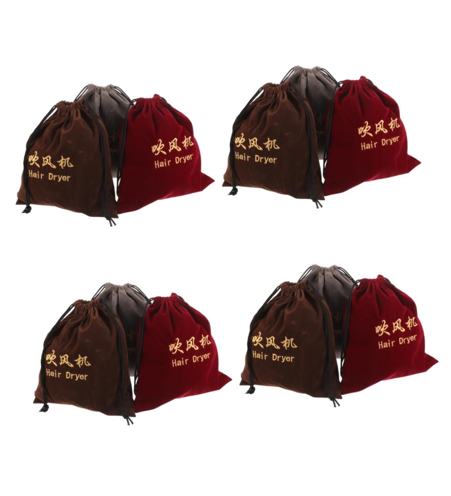 TOVINANNA 12 Pcs Hair Dryer Storage Bag Drawstring Storage Pouch Organizer Bags for Travel Fabric - Buy Online on GoSupps.com