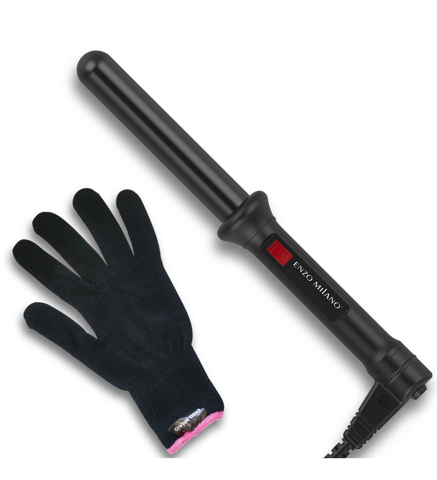 ENZO Milano 25mm Ceramic Curling Iron | Clipless 1 Inch Curling Wand for Perfect Curls International Shipping Available - Buy Online on GoSupps.com