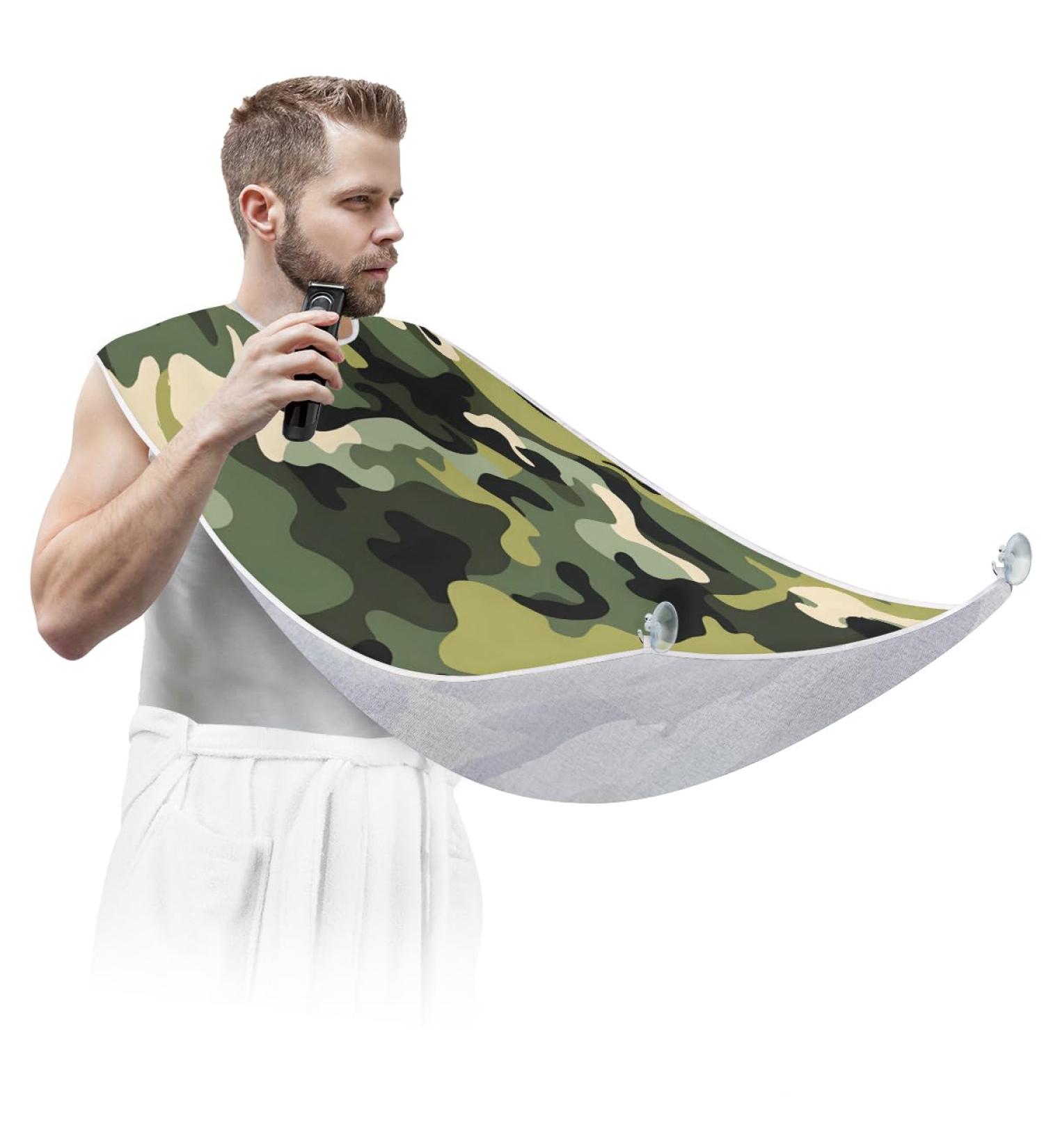 Camouflage Beard Bib Apron for Men | Hair Catcher & Shaving Gift | Perfect for Father's Day & Anniversaries - Buy Online on GoSupps.com