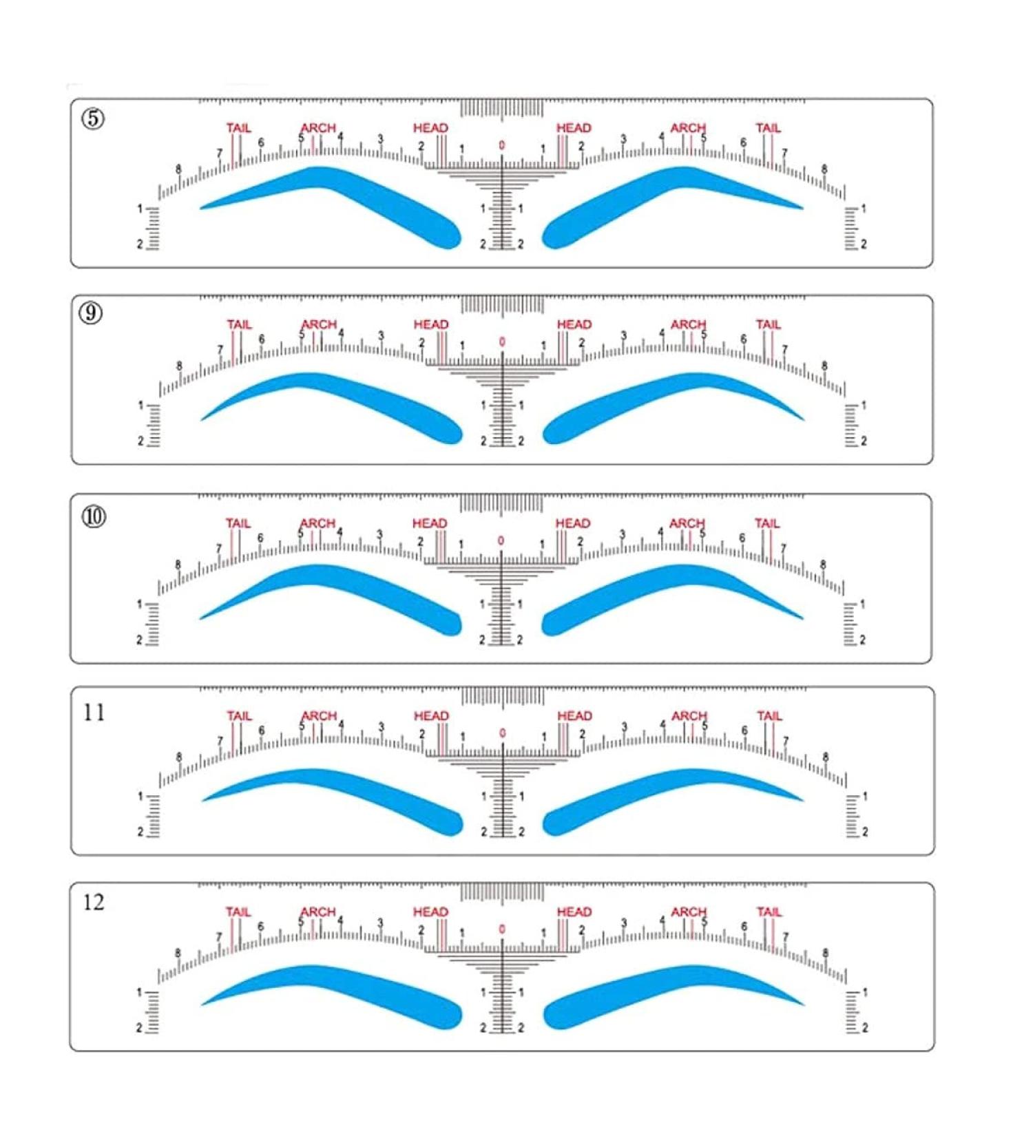 CHOOSE-IT Brow Stamp Tool Stencils 5 Shapes Disposable Adhesive Eyebrow Template 50Pcs - Buy Online on GoSupps.com