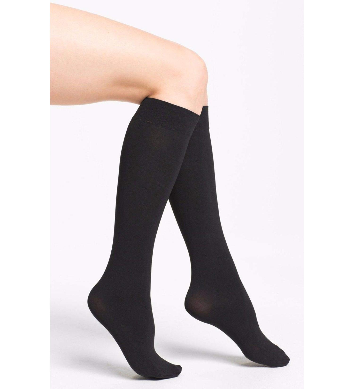 BSN Medical 115627 Jobst Opaque Compression Hose Knee High 30-40mmHG Closed Toe Petite Medium Classic Black