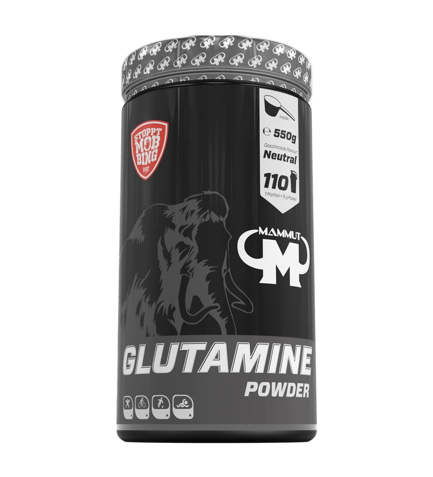 Mammut Glutamine Powder with L-Glutamine & Zinc - 550g | Premium Recovery Supplement for Muscle Support | Buy Online Internationally - Buy Online on GoSupps.com