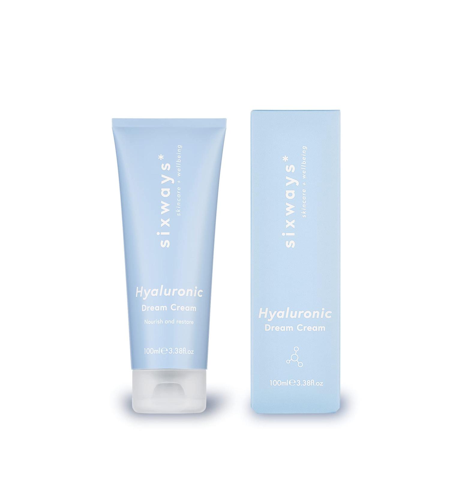 Sixways Hyaluronic Dream Night Cream: Hydrating Facial Moisturiser with Hyaluronic Acid and Shea Butter Made in the UK For Dry Skin 100ml - Buy Online on GoSupps.com