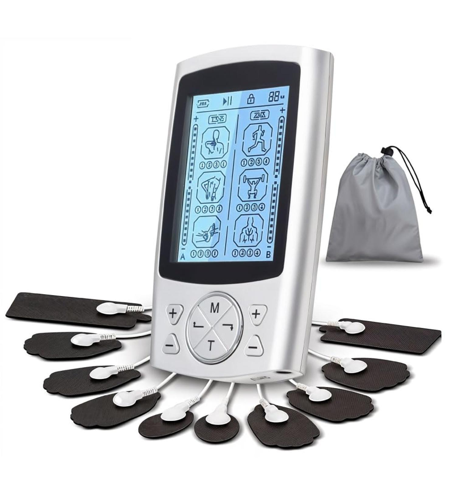 DrBash TENS & EMS unit Machine with Dual Channel 24 Modes Muscle Stimulator for Pain Relief Therapy - Buy Online on GoSupps.com