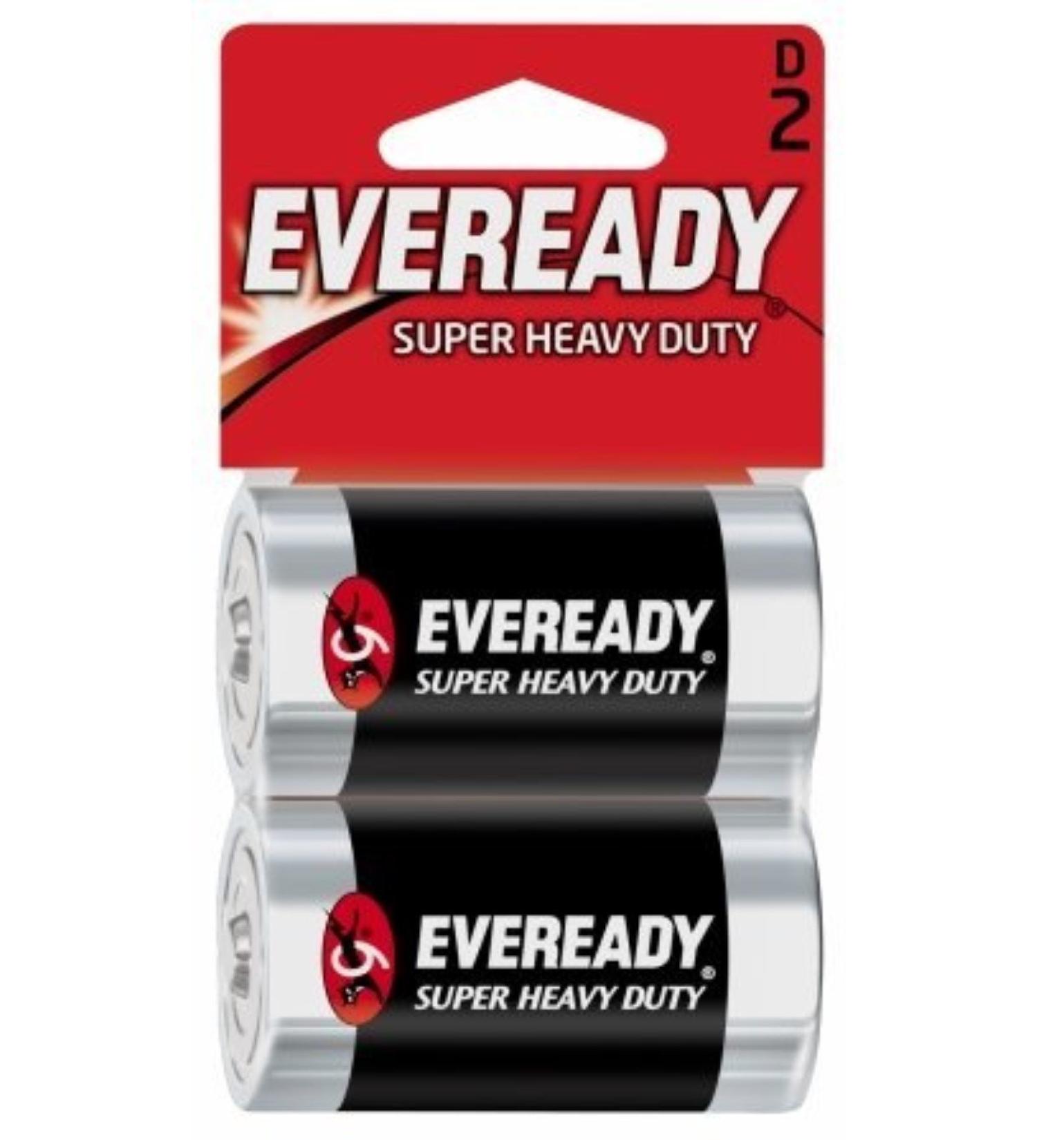 Eveready Super Heavy Duty D Batteries 2 ea (Pack of 9)