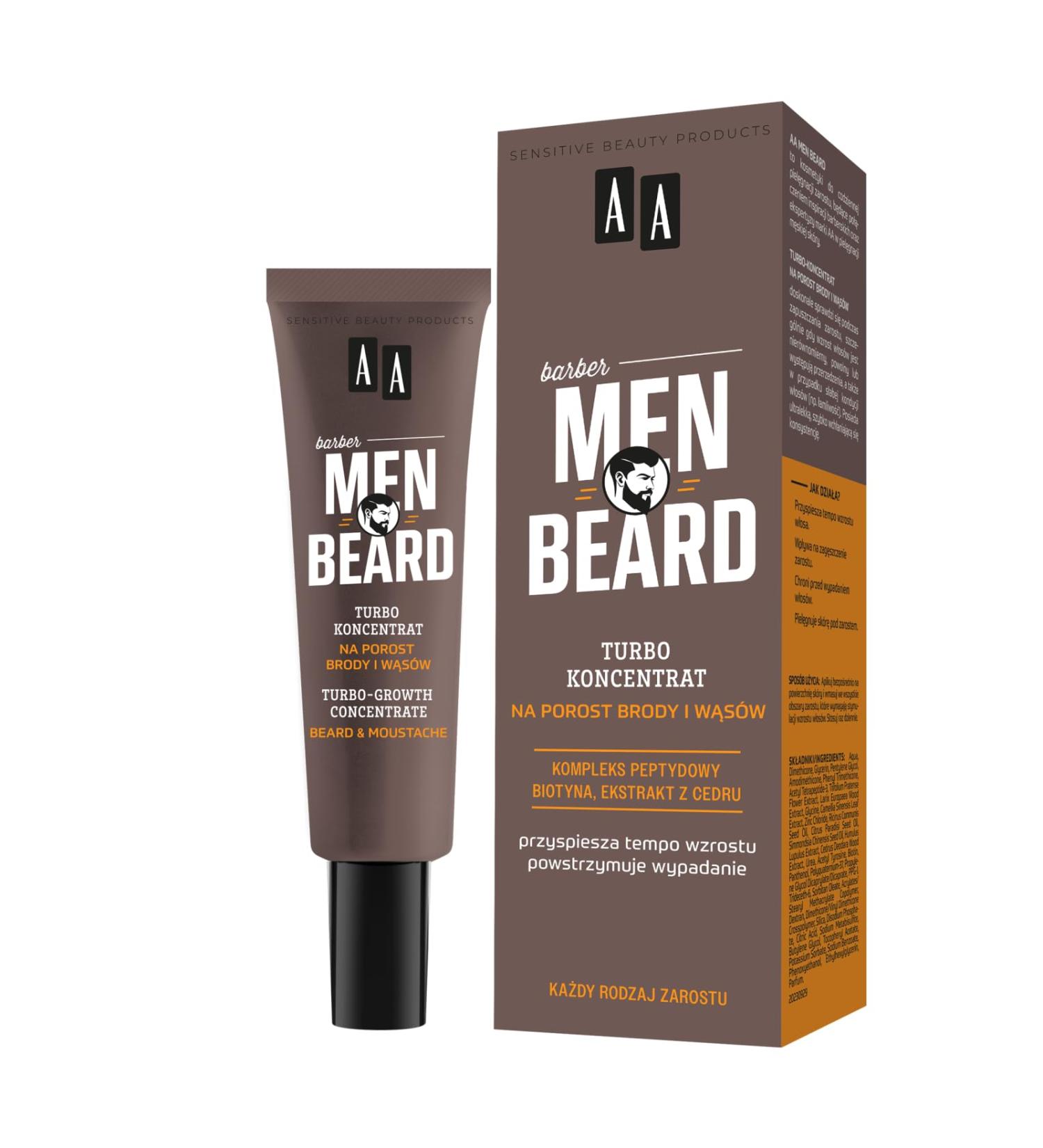 AA Men Beard Turbo Beard and Mustache Growth Concentrate 30ml
