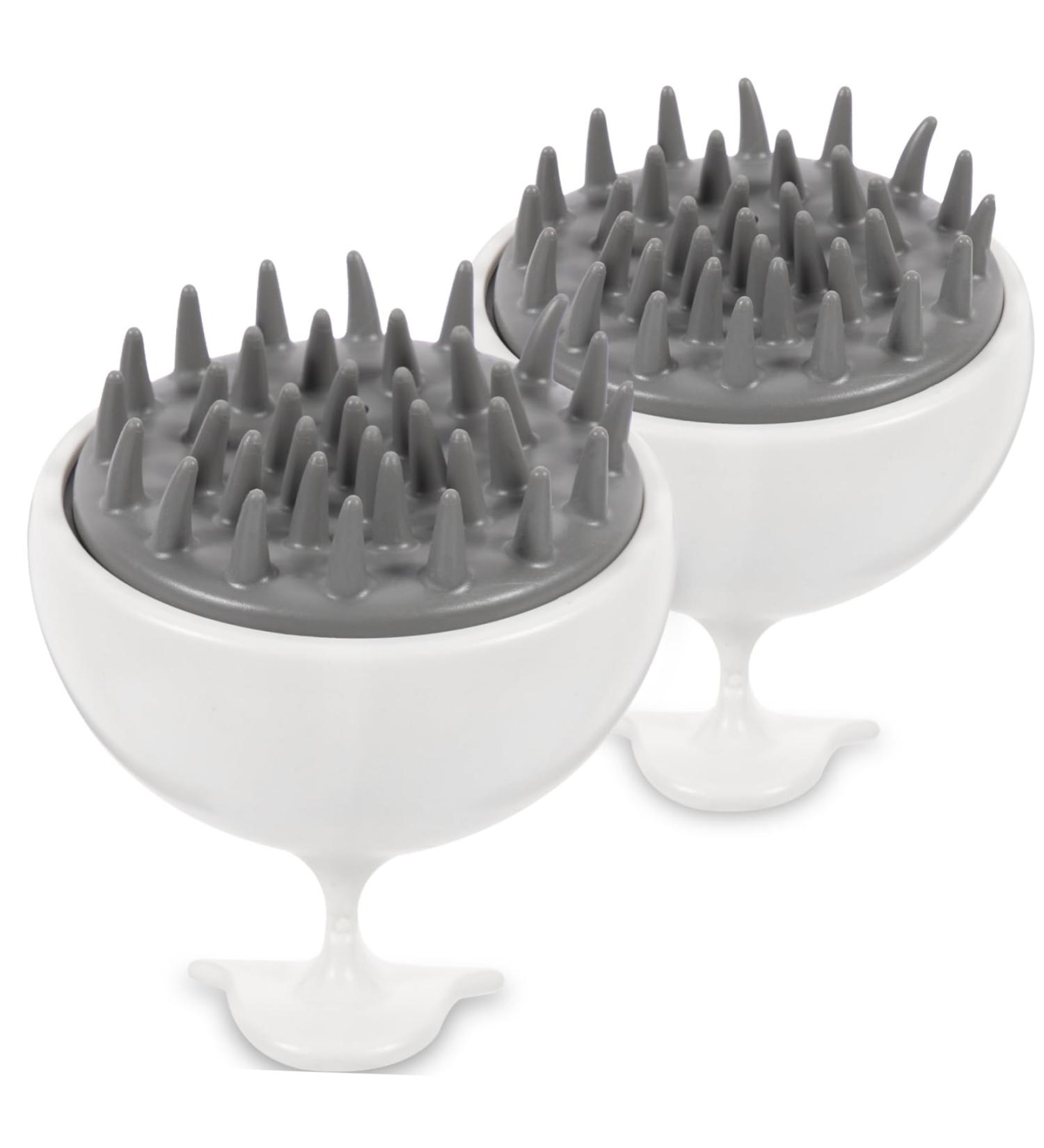 Marmerdo 2-in-1 Shampoo & Scalp Massage Brush - Silicone Hairbrush for Peeling & Scalp Care | Durable Wear-Resistant - Buy Online on GoSupps.com