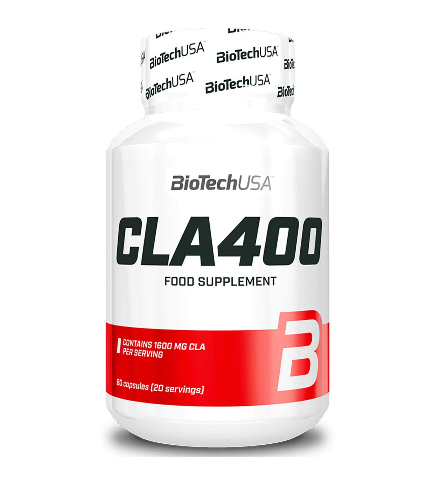 Biotech USA CLA 400 - Effective Fat Burner & Weight Management Pills | Slimming Supplements for Fast Cellulite Reduction (80 Capsules) - Buy Online on GoSupps.com