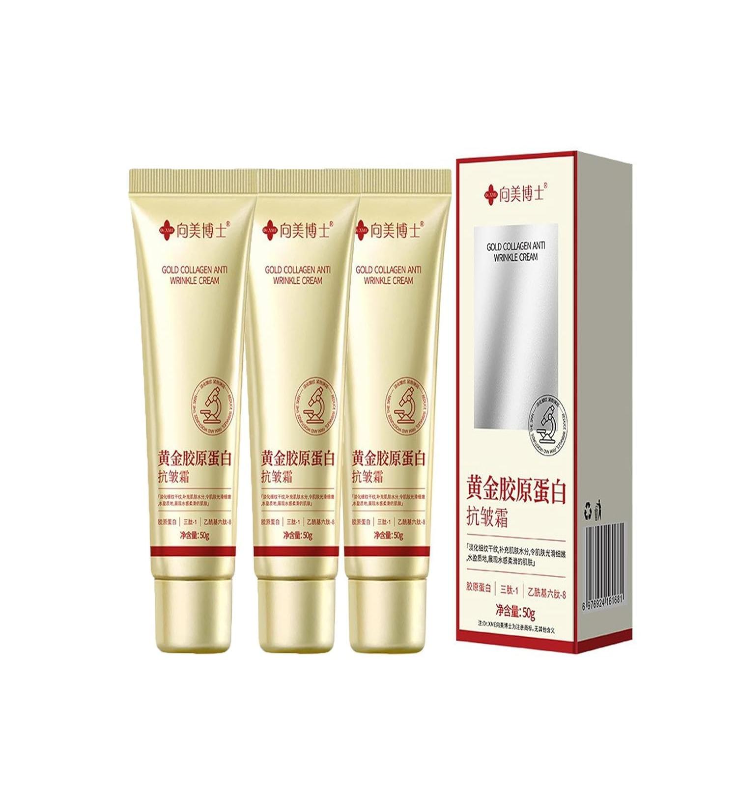  Generisch Set of 3 Korean creams with golden collagen 50g Korean anti-wrinkle cream collagen moisturizer firming face cream - Buy Online on GoSupps.com