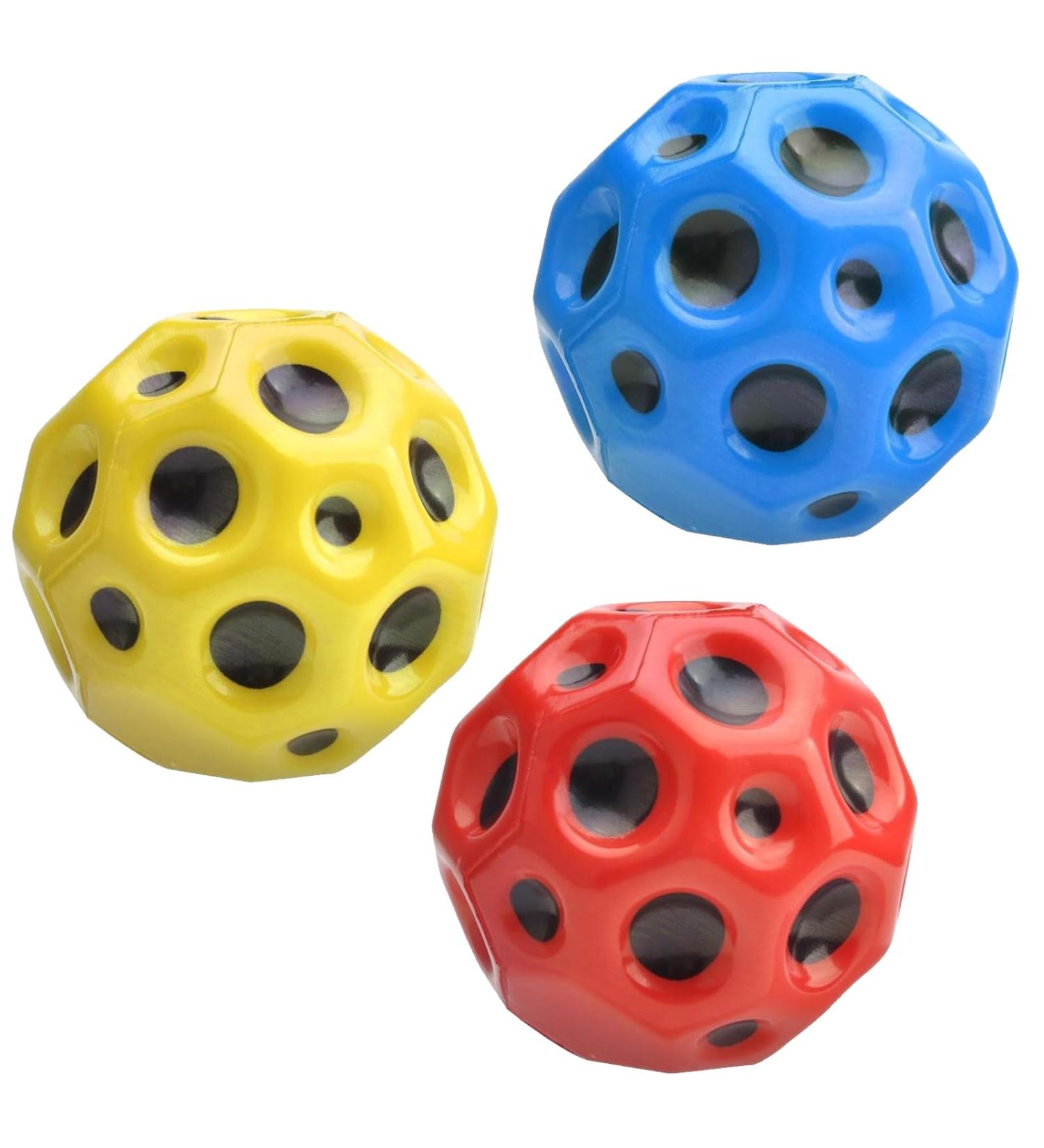 Xinchen 3-Piece Moon Bouncy Ball Set | Planet Jump & High Jump Rubber Balls | Astro & Lava Ball Mini Toys for Kids | Perfect Party Gifts - Buy Online on GoSupps.com