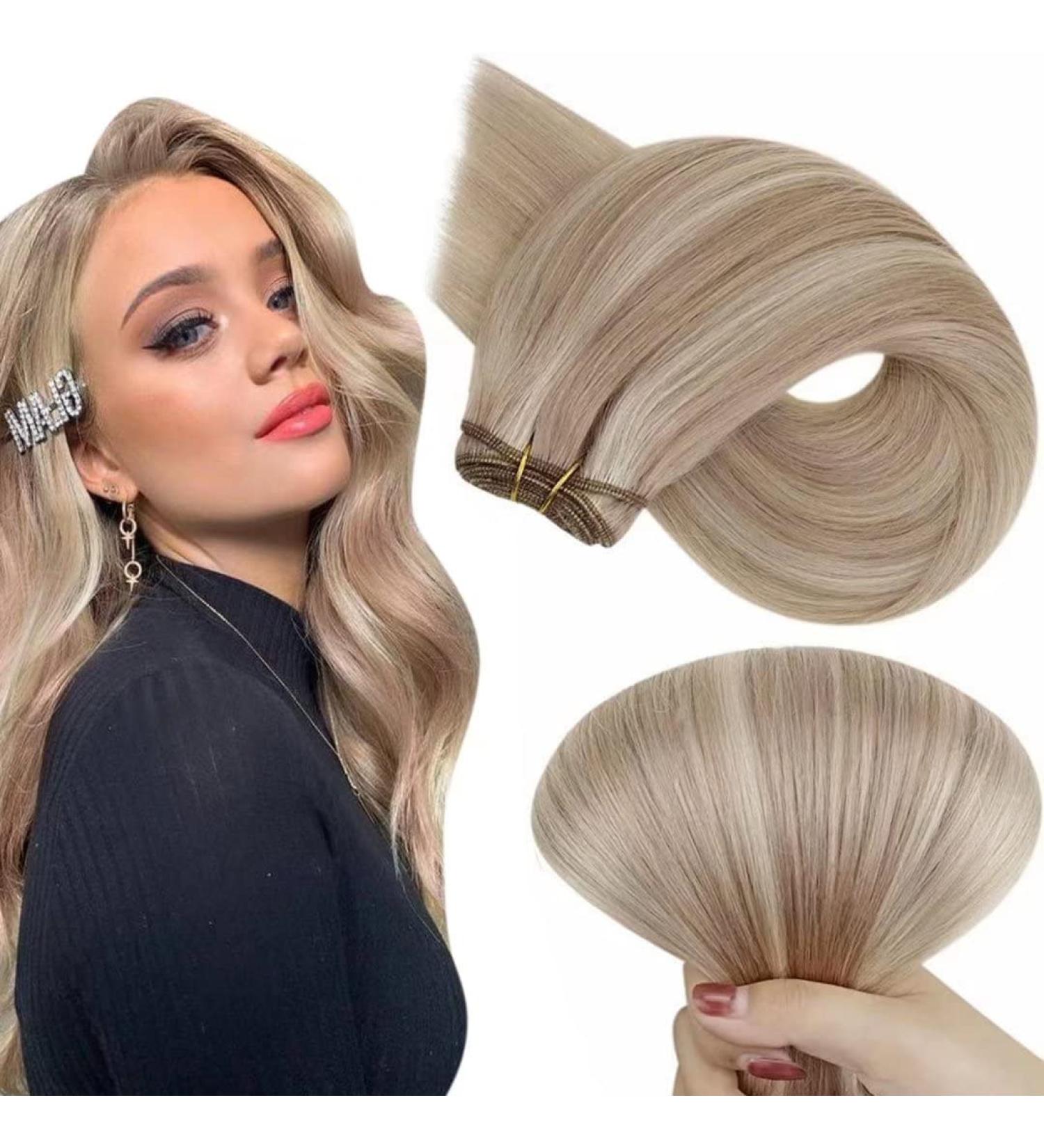 Buy Hetto Tressen Extensions - Real Remy Hair #18/613 Ash Blonde Highlights - 45cm 100g Brawl Extensions - Buy Online on GoSupps.com