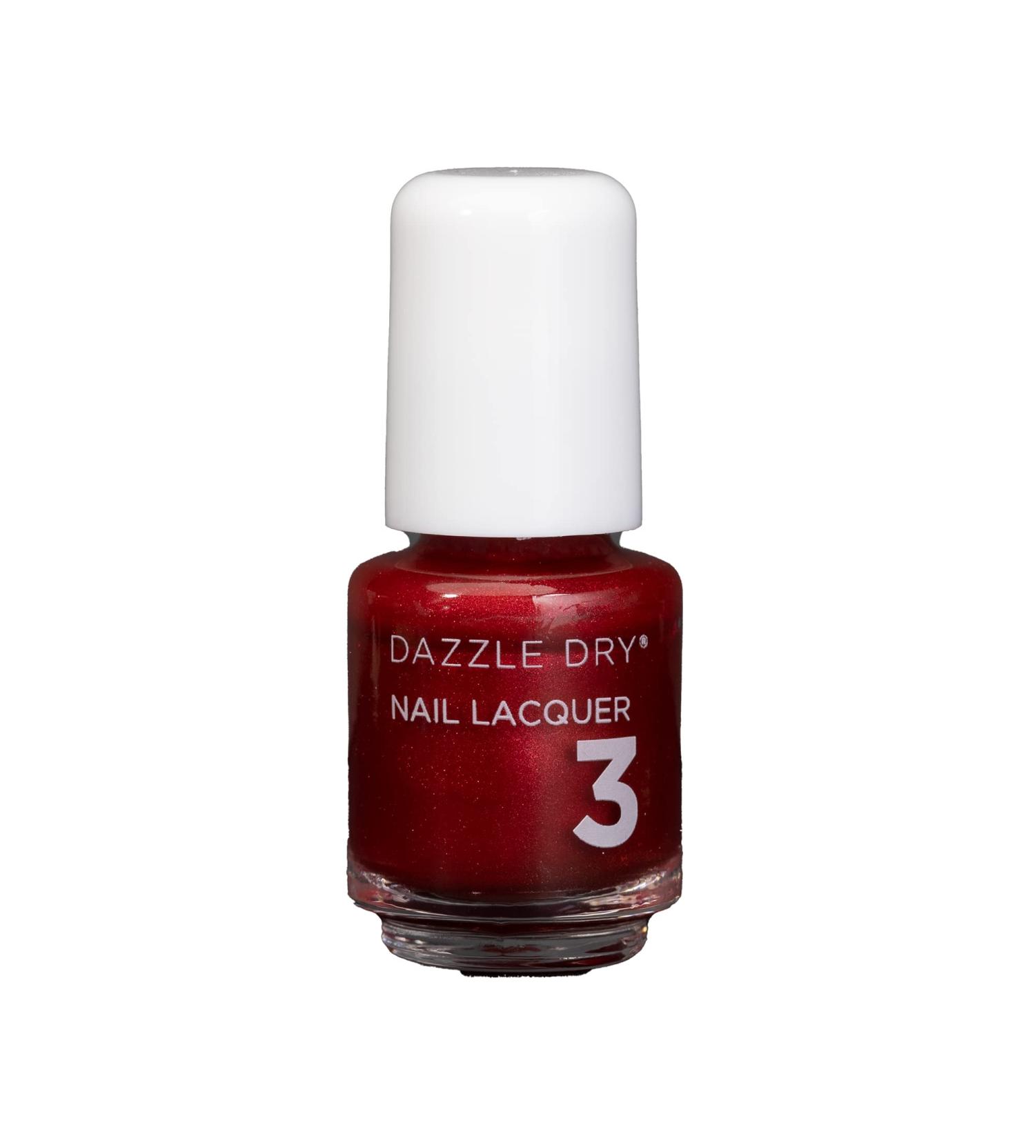 Dazzle Dry Nail Mini Lacquer (Step 3) - Confident - Deep Metallic Candy Apple Red (0.17 fl oz) - Buy Online on GoSupps.com
