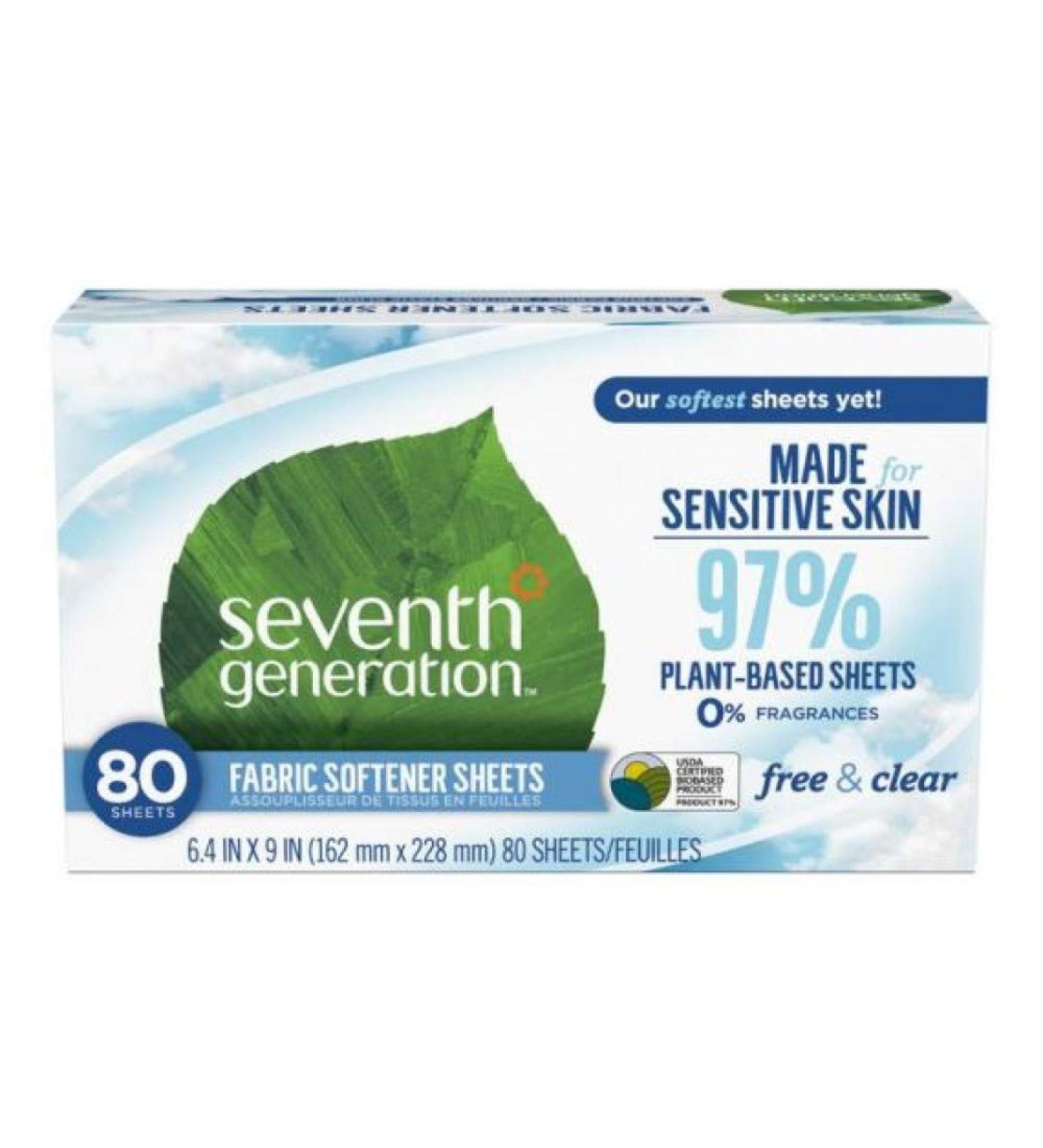 Seventh Generation Fabric Sftnr Shts Free & C
