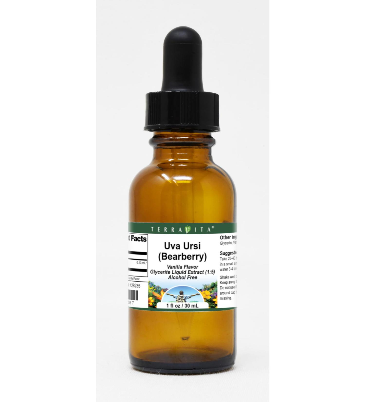 Buy Uva Ursi (Bearberry) Glycerite Liquid Extract 1:5 - Vanilla Flavor - 2 Pack - Premium Quality Herbal Supplement - Buy Online on GoSupps.com