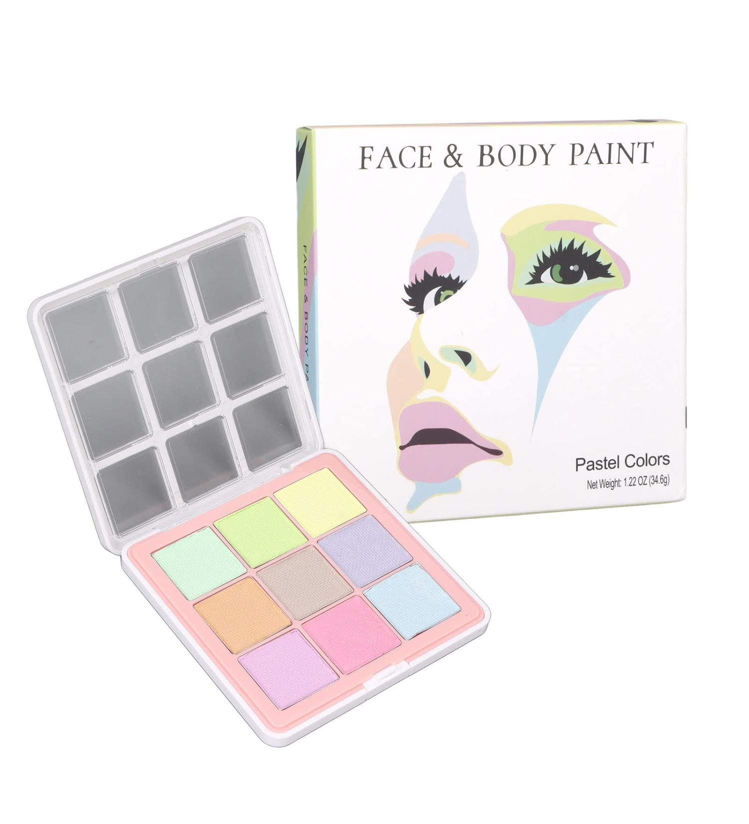  YIZISECCE Face paint kit matte 9 colors 34.6 g food-grade pigments easy-clean paints for Halloween - Buy Online on GoSupps.com