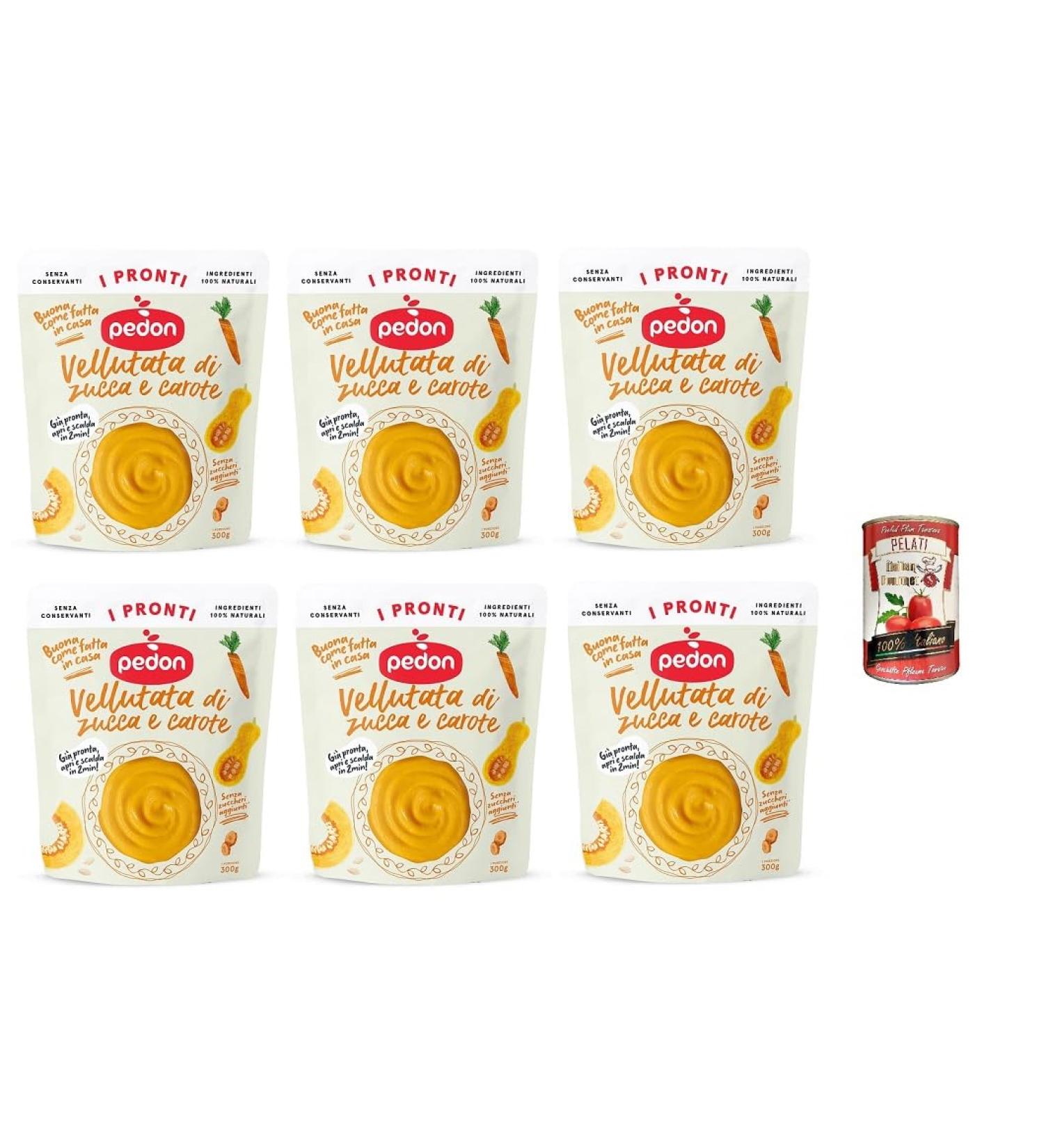  Italian Gourmet E.R. Pedon I Pronti Pack of 6 Pumpkin and Carrot Creams 300g + P lati Italian Gourmet 400g - Buy Online on GoSupps.com