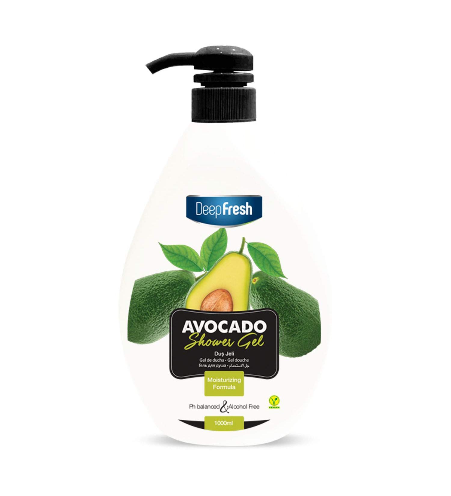 Deep Fresh Shower Gel 1000ml With Pump Avocado No alcohol No paraben - Buy Online on GoSupps.com