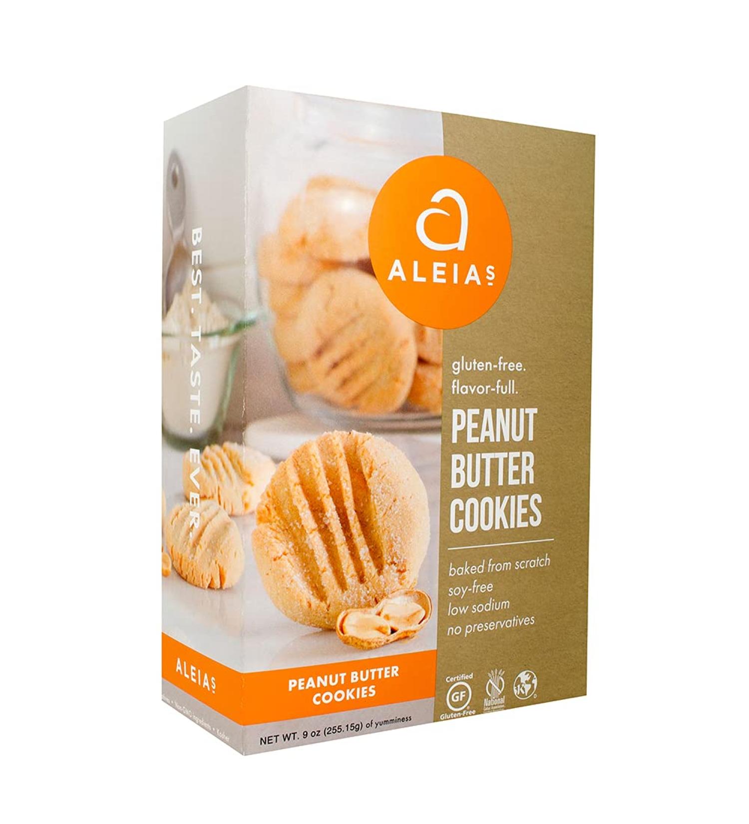 Aleias Gluten Free Peanut Butter Cookies, 9 Ounce - 6 per case.