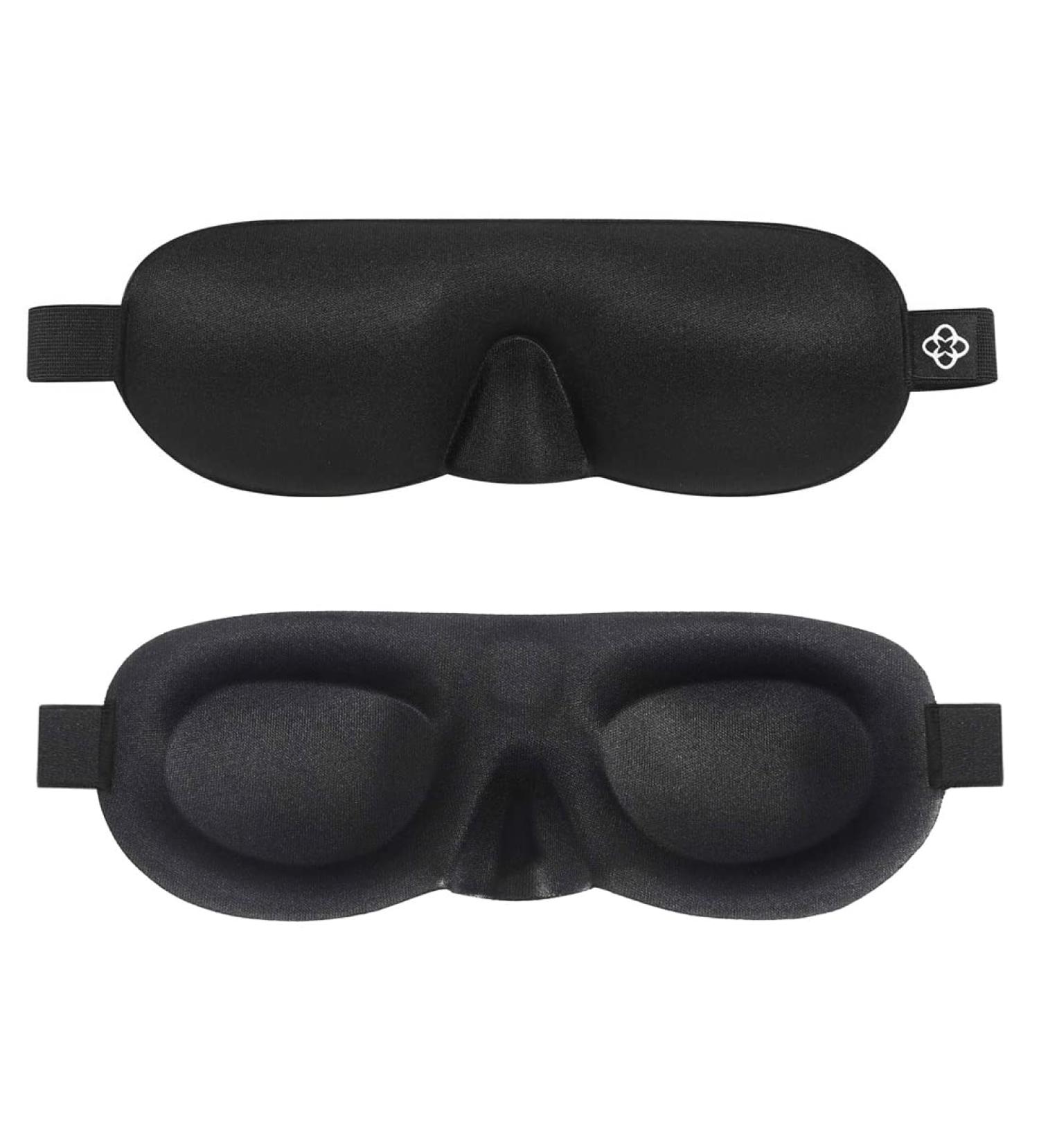 Lonfrote 3D Contoured Sleep Mask with Earplugs and Carry Pouch - Black - Buy Online on GoSupps.com