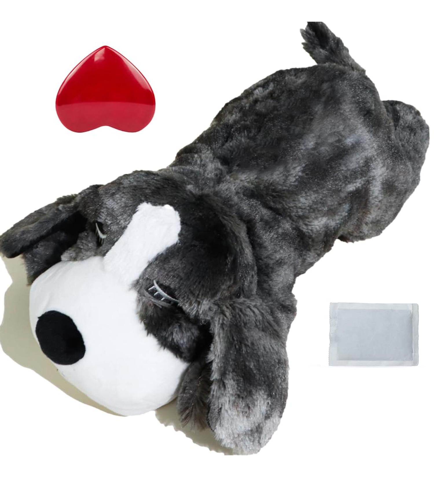 Vocheer Puppy Heartbeat Toy - Calming Aid for Dogs, Cats - Behavioral Training Plush Toy - Grey - Buy Online on GoSupps.com