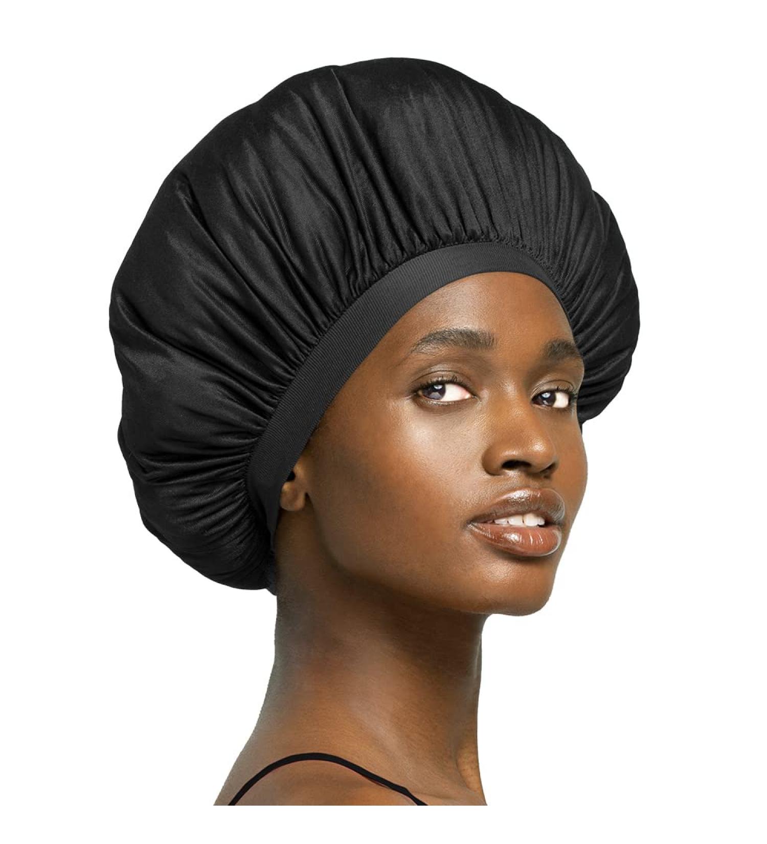 Stay On Satin Extra Large Edge Bonnet - Black | Hair Protection - Buy Online on GoSupps.com