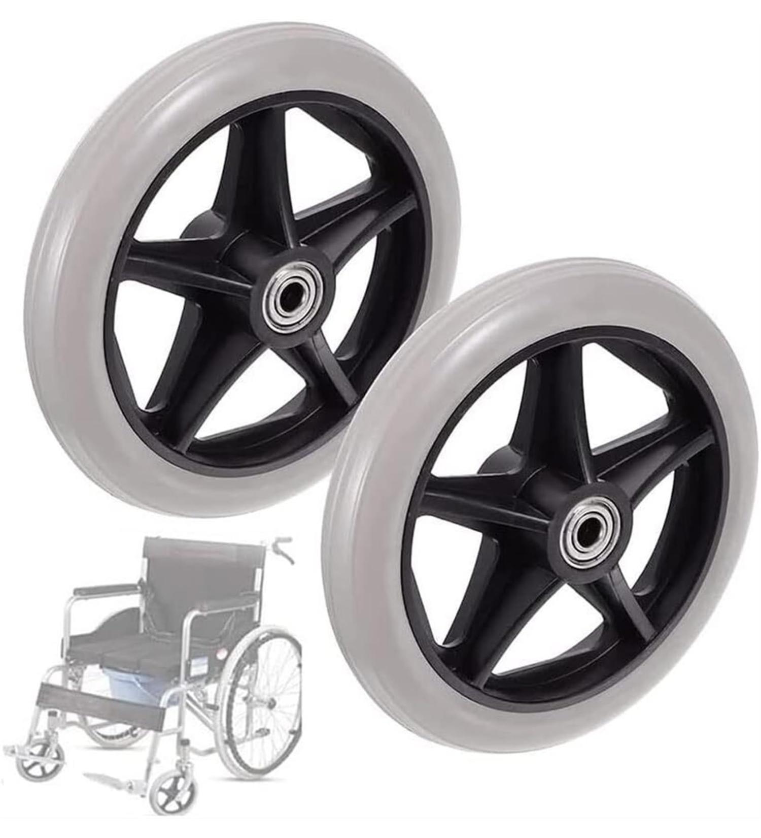 2 Pack Replacement Wheels for Walker Replacement Wheels for Walker Front Wheels for Wheelchair Replacement Casters(Gris 20Cm/8In) 20Cm/8In Gris - Buy Online on GoSupps.com