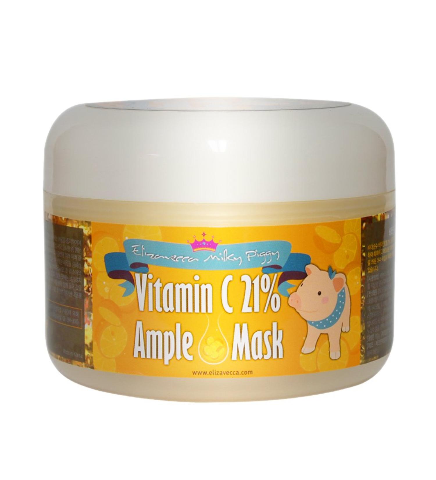 Elizavecca Milky Piggy Vitamin C 21% Ample Beauty Mask | Brightening & Hydrating 3.53 oz - Buy Online on GoSupps.com