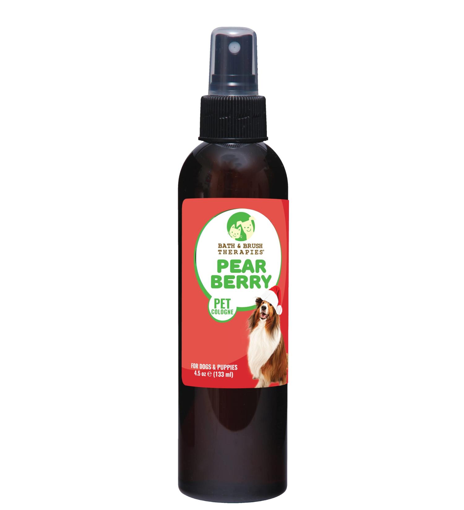 Bath & Brush Therapies Pear Berry Pet Cologne 4.5 oz for Dogs | Long-Lasting Odor Eliminator | Cruelty-Free, Paraben-Free | Made in USA - Buy Online on GoSupps.com