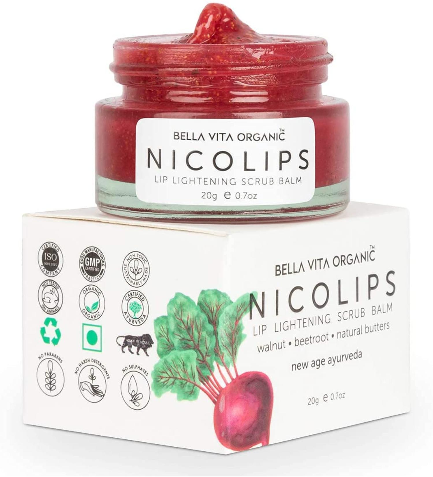 NicoLips Combo Pack | Lip Lightening Scrub Lip Balm For Dark Dry Chapped & Damaged Lips - Buy Online on GoSupps.com