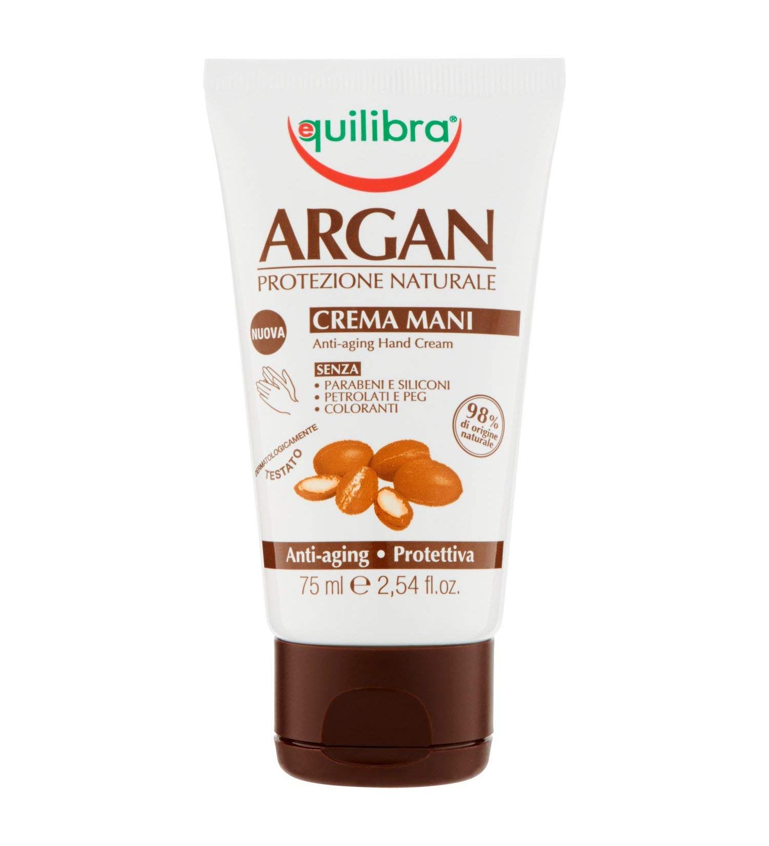 Equilibra Argan Hand Cream 75 ml - Nourishing Moisturizer for Soft Skin | Buy Internationally - Buy Online on GoSupps.com