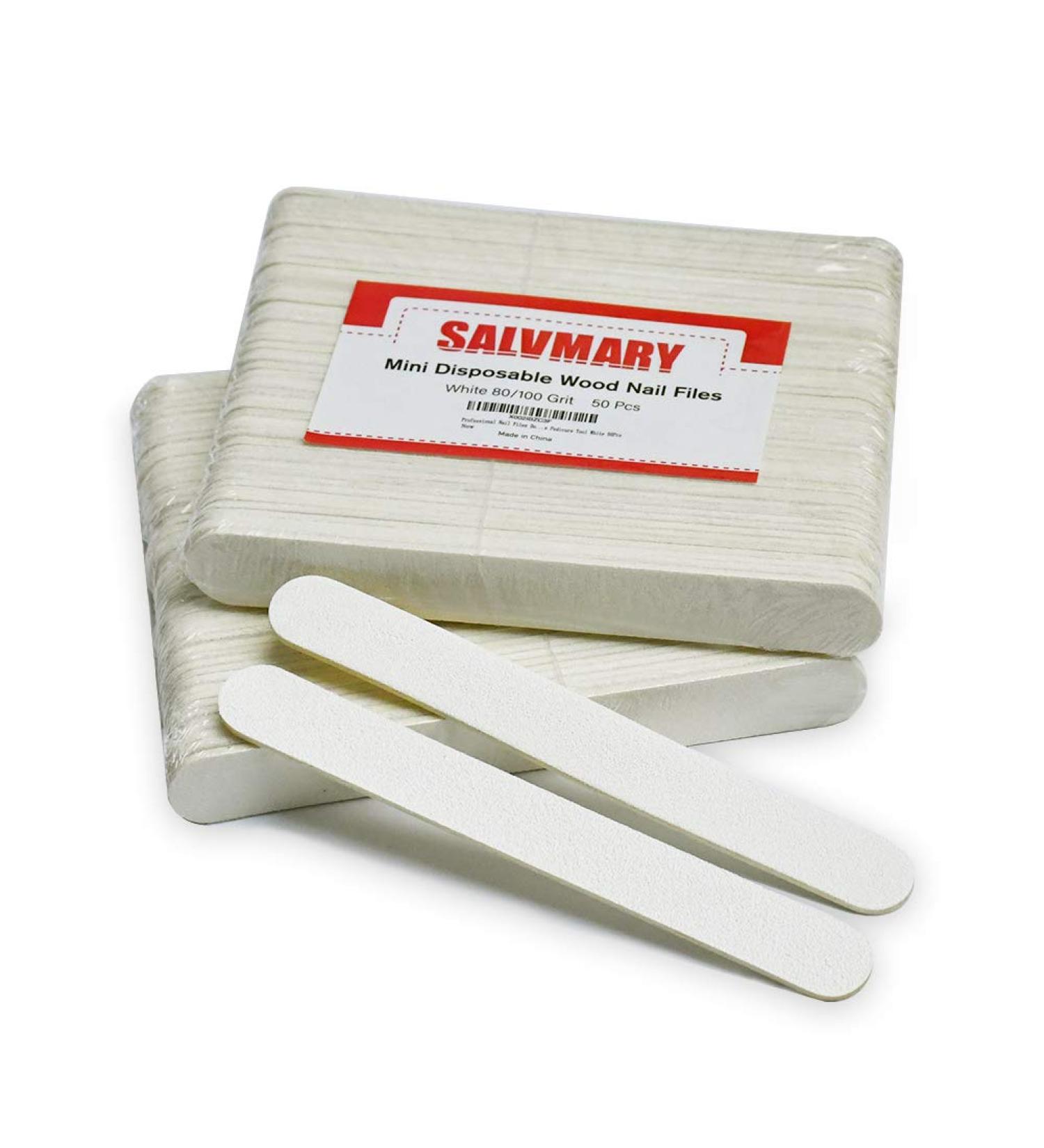 Double Sided Emery Board Nail Files 80/100 Grit - 50Pcs | For Poly Gel & Acrylic Nail Extension | Manicure Pedicure Tool - White - Buy Online on GoSupps.com