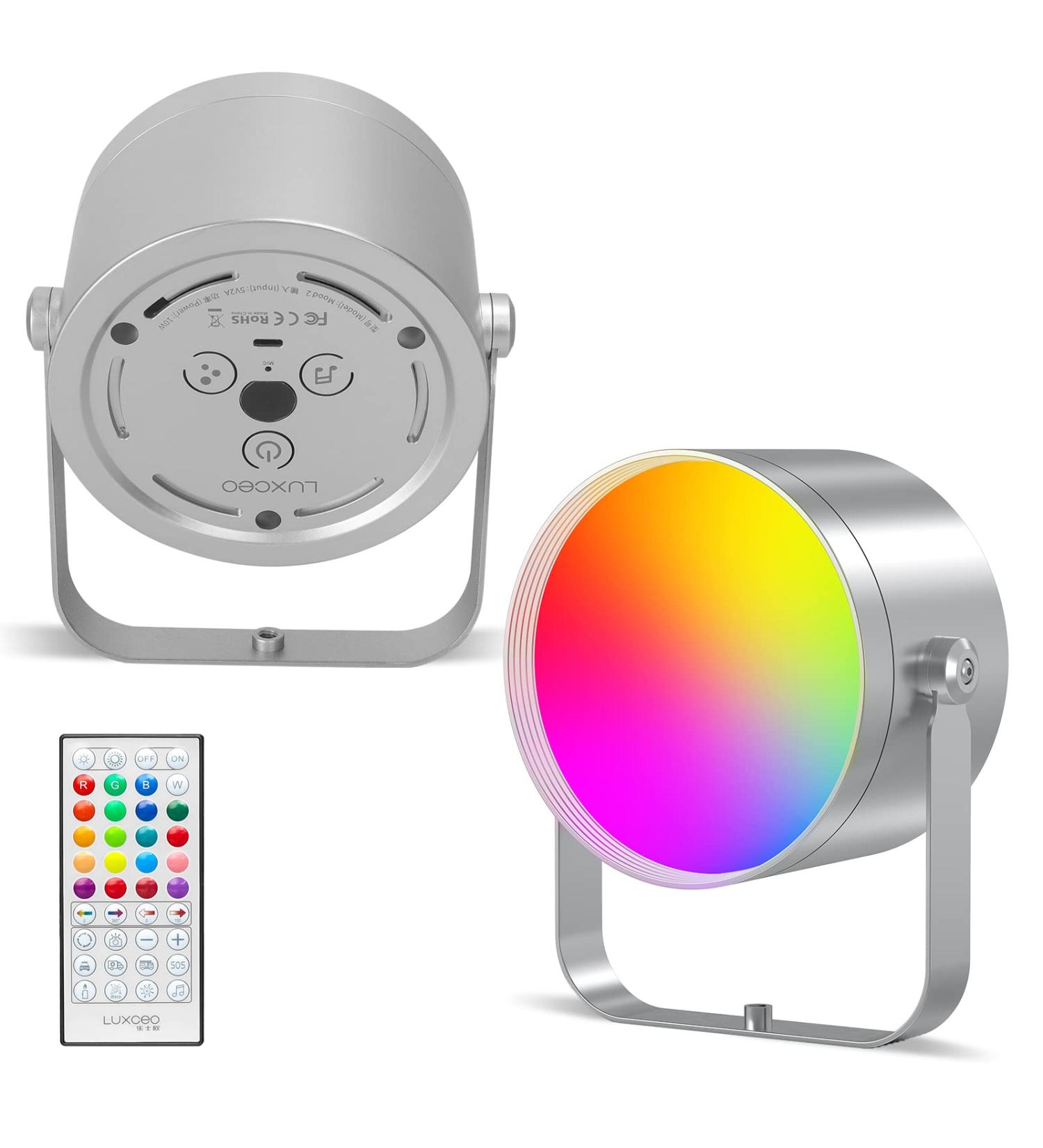 LUXCEO 10W RGB LED Video Light with Remote Control - Dimmable Photography & Video Lighting with Full Colors, Music Sync, 10 Scene Modes - Perfect for Background Light in Photography & Video Shooting - Buy Online on GoSupps.com