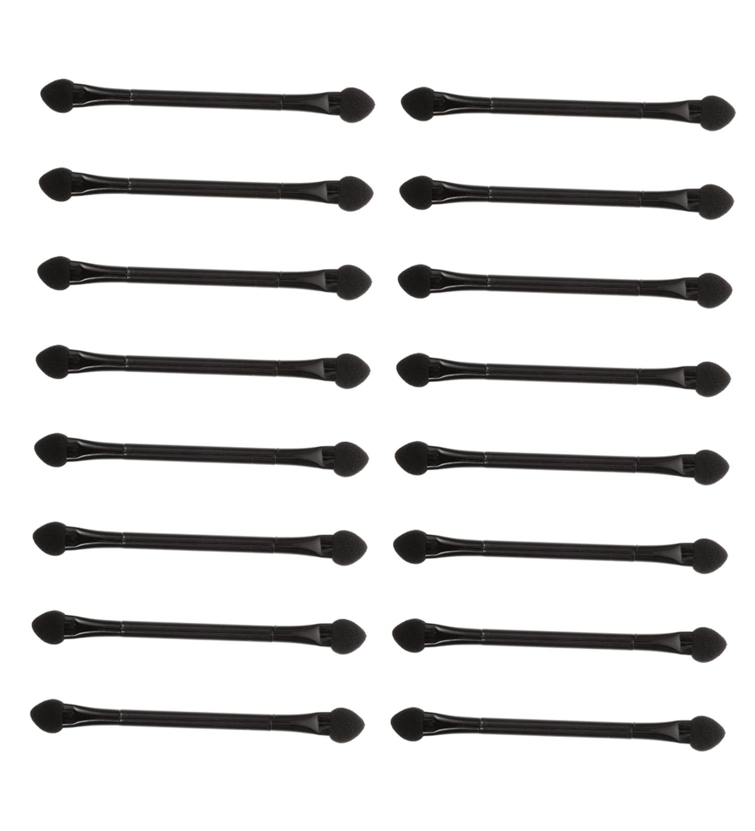 Baluue 30pcs Double Ended Eye Shadow Stick Sponge Head Eyeshadow Sticks Sponge Eye Brush Plastic Black - Buy Online on GoSupps.com