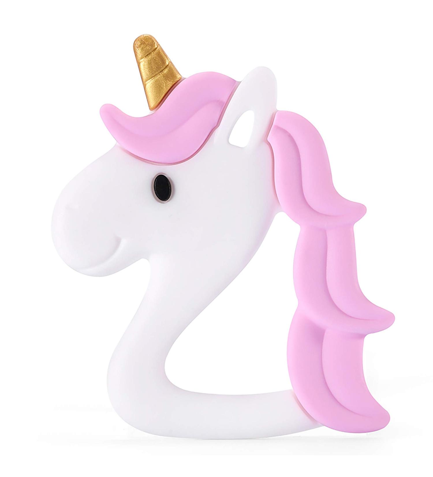 PREMYO Unicorn Teething Ring for Babies - BPA-Free Silicone Cooling Teething Aid - Pink | Relieve Teething Pain - Buy Online on GoSupps.com