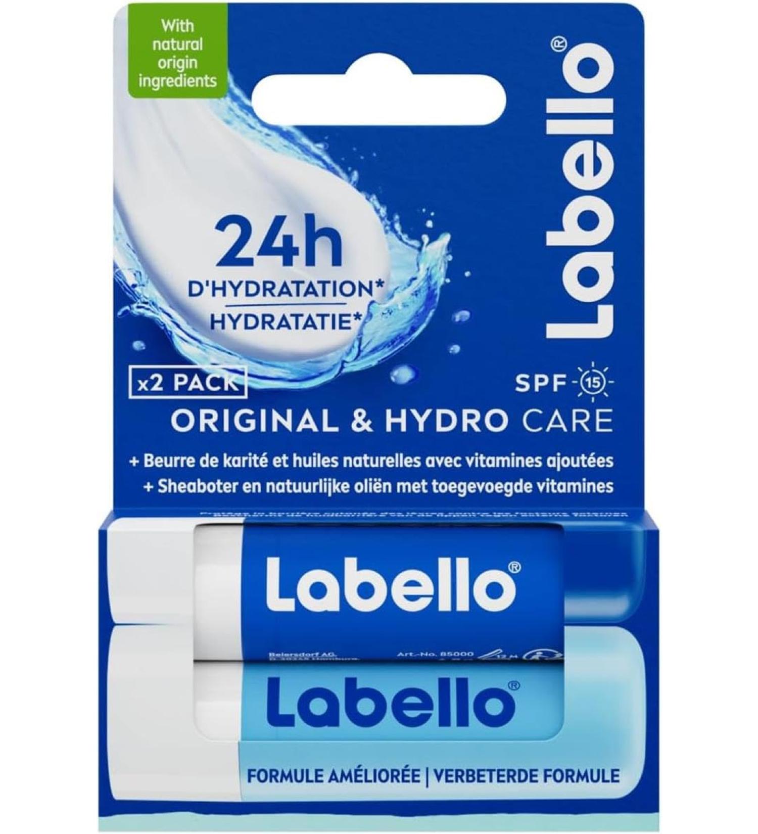 Labellum Labello Original + Hydrocare lip balm 2 x 48 g
