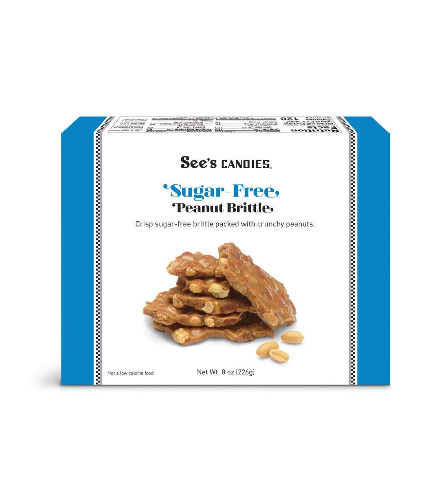 See's Candies 8 oz Sugar Free Peanut Brittle