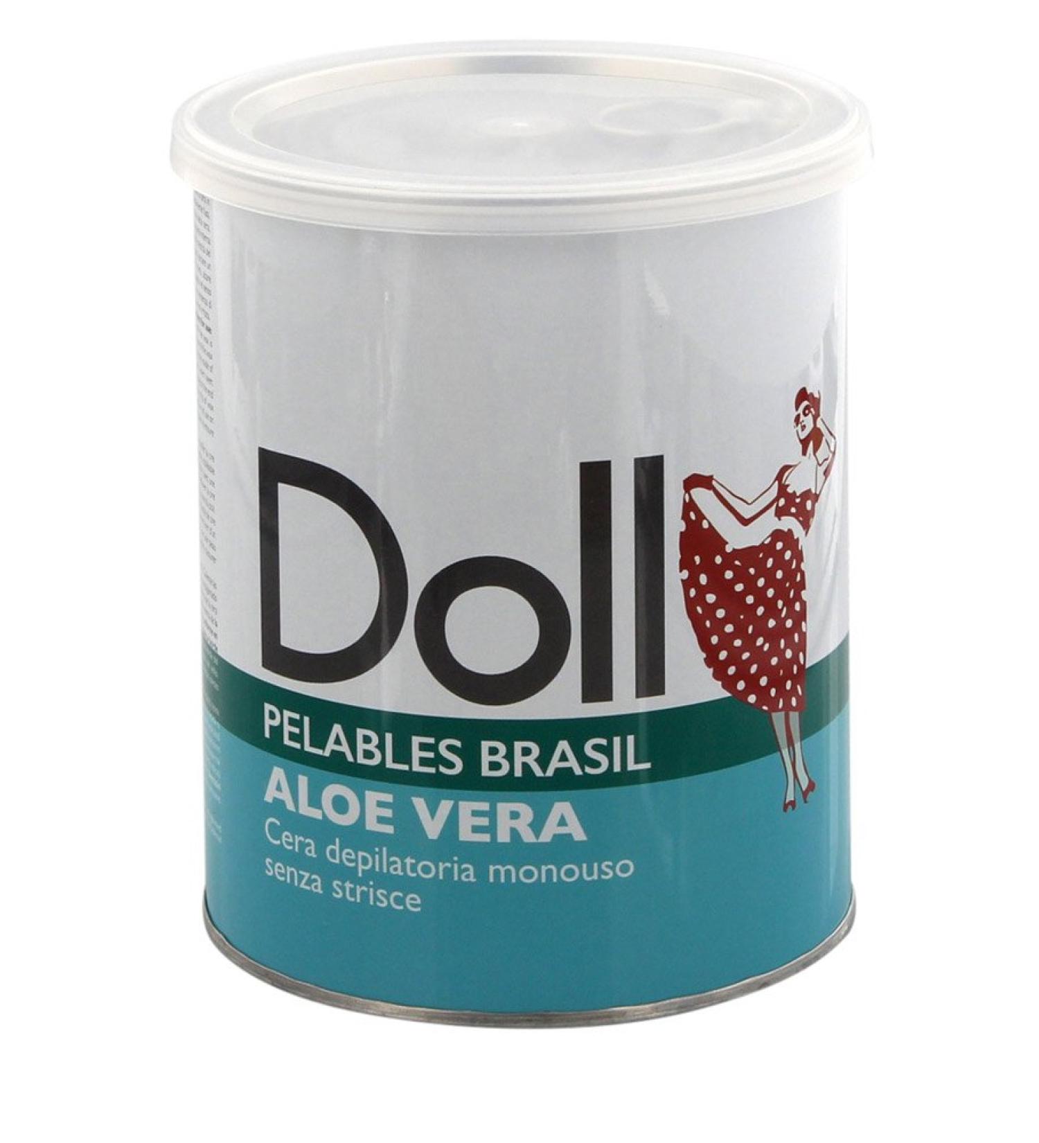 Kosmetex Aloe Vera Doll Wax Pelables Primo wax can for flexible waxing without fleece strips 800g