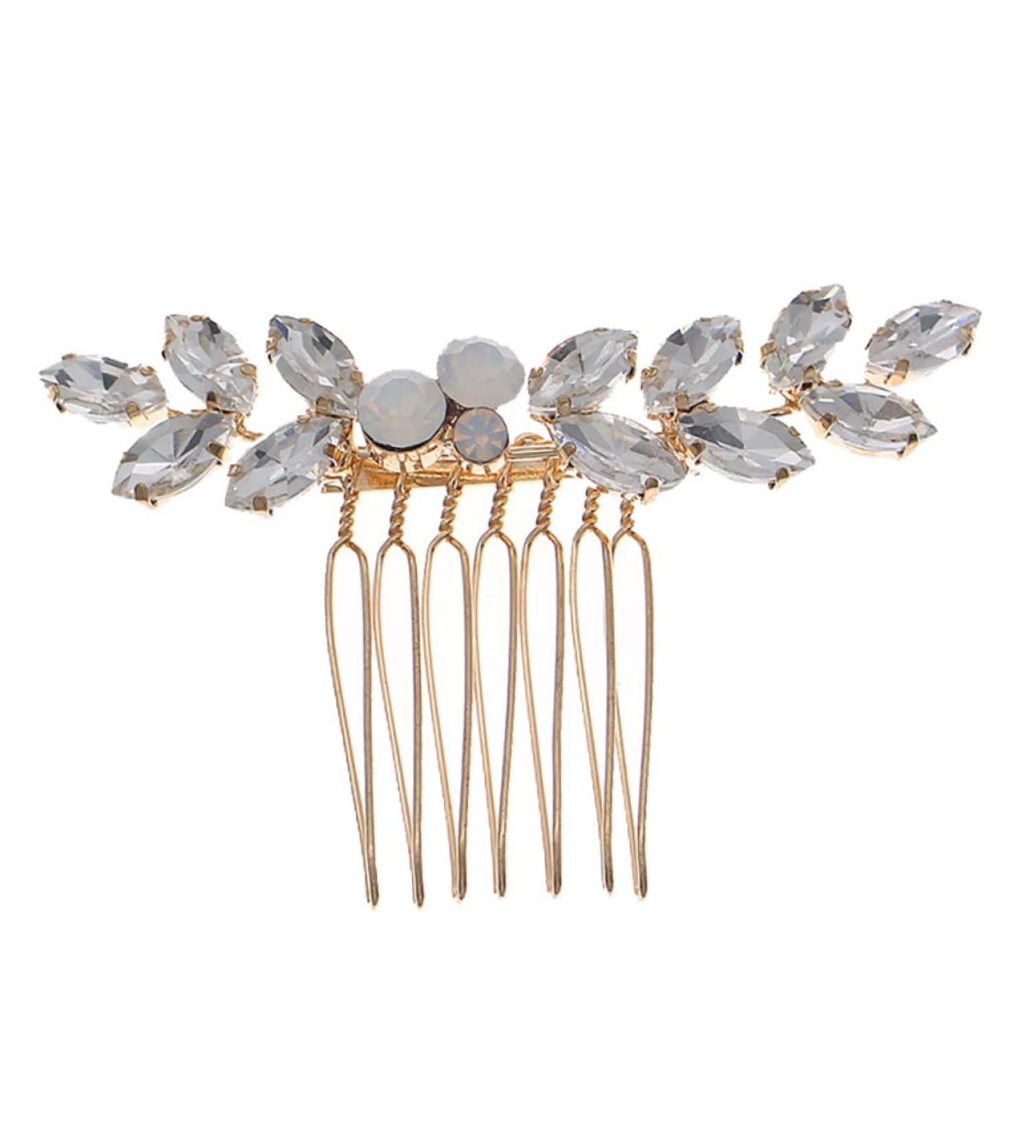 DOITOOL 1pc Rhinestone Disc Hair Comb Hair Jewels for Women Hair Clip Hair Claw Women Hairpin Comb Pearl Barrettes for Women Hair Pin Wedding Hairpin Bride Alloy Headgear Simple - Buy Online on GoSupps.com