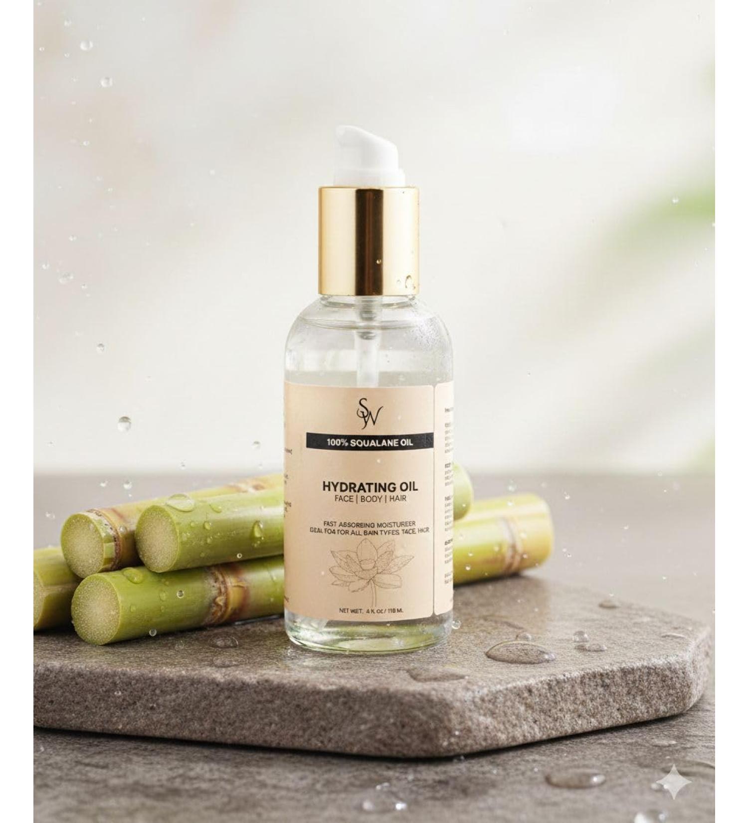 SWAG WORLDWIDE 100% Pure Squalane Oil Sustainable Vegan Face Oil & Body Oil - Hydrating Fast-Absorbing Moisturizer - Ideal for Oily Skin Face Hair - Organic Sugarcane-Derived Squalane - Buy Online on GoSupps.com