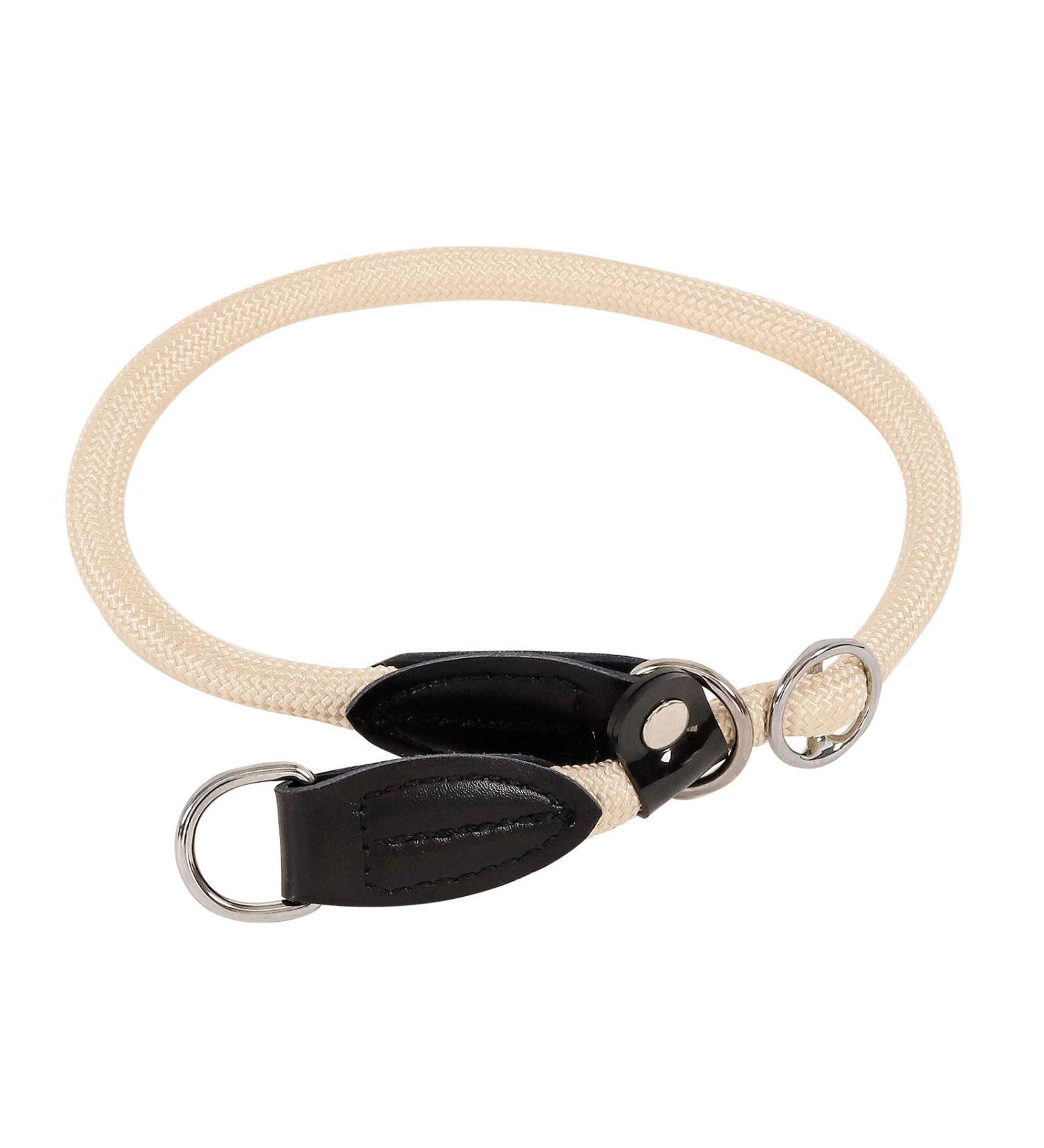 Lionto Dog Collar for Retrievers - Beige Training Collar 30 cm Length 0.8 cm Thickness - International Shipping Available - Buy Online on GoSupps.com